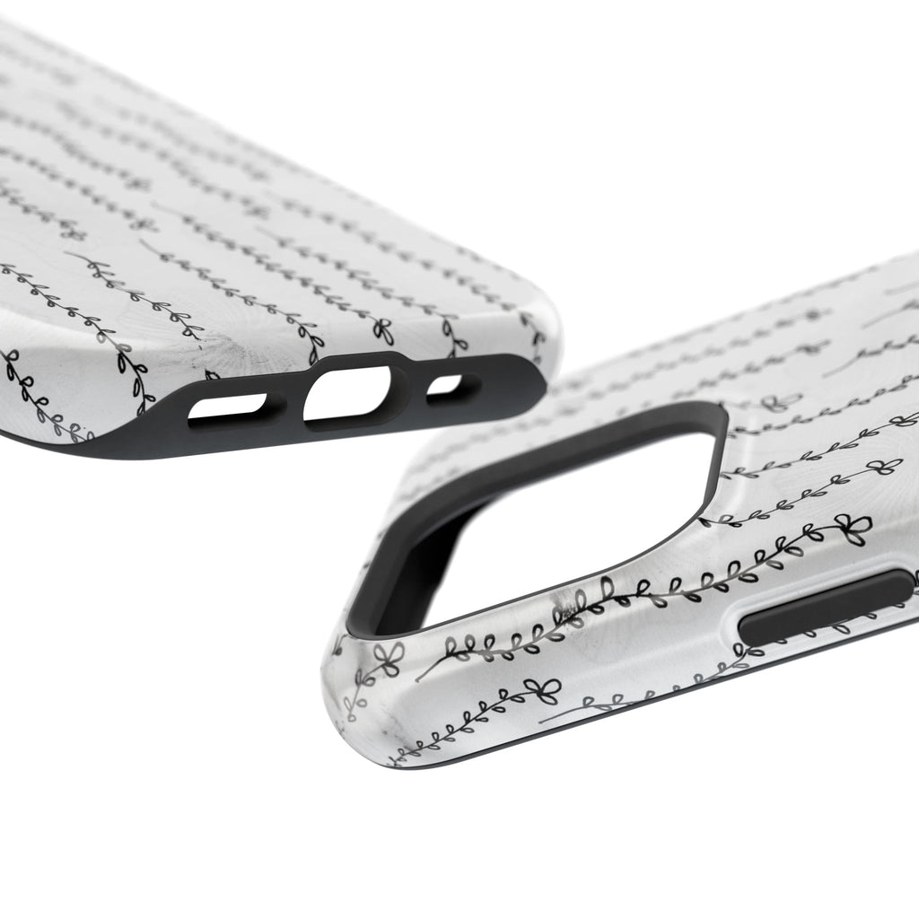 MagSafe Phone Case — Black Vine Minimalist Impact-Resistant Cover