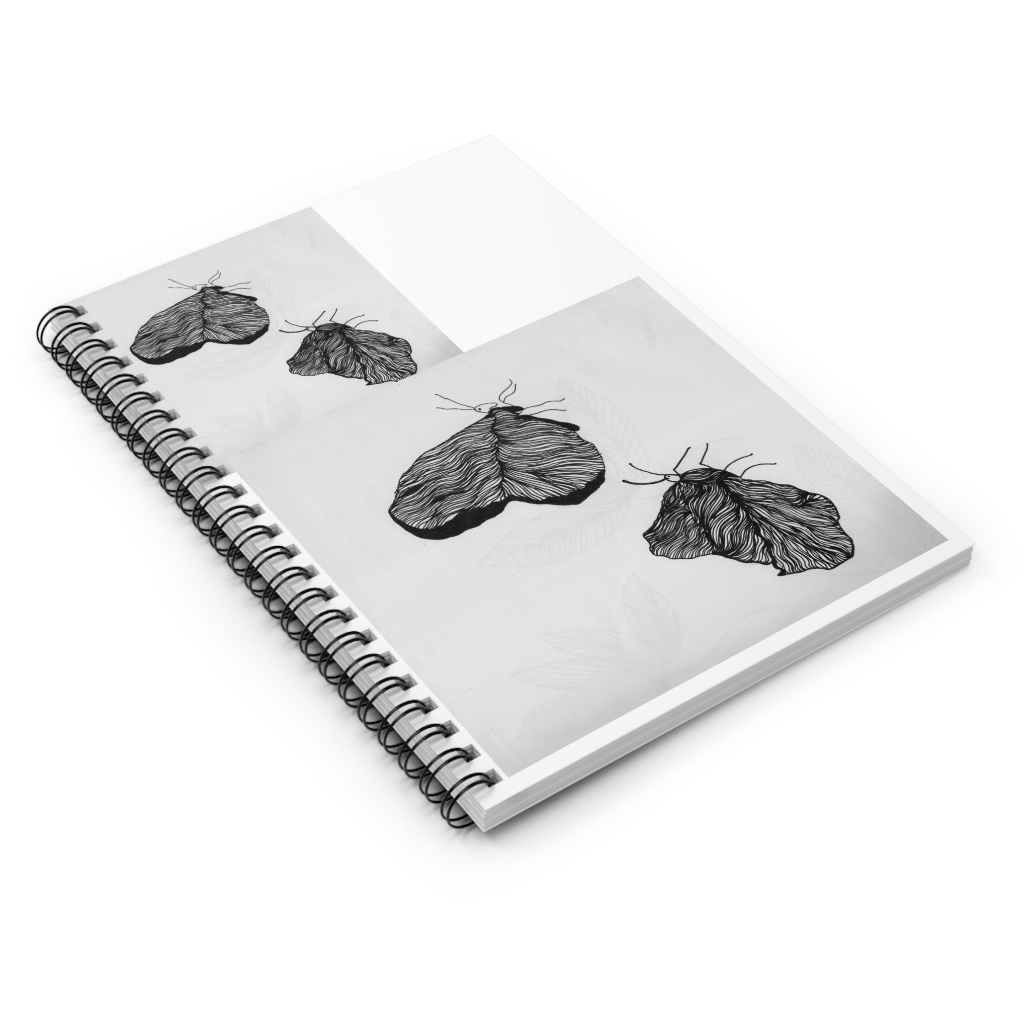 Moth Sketch Spiral Notebook — Ruled Journal for Nature Lovers & Sketching