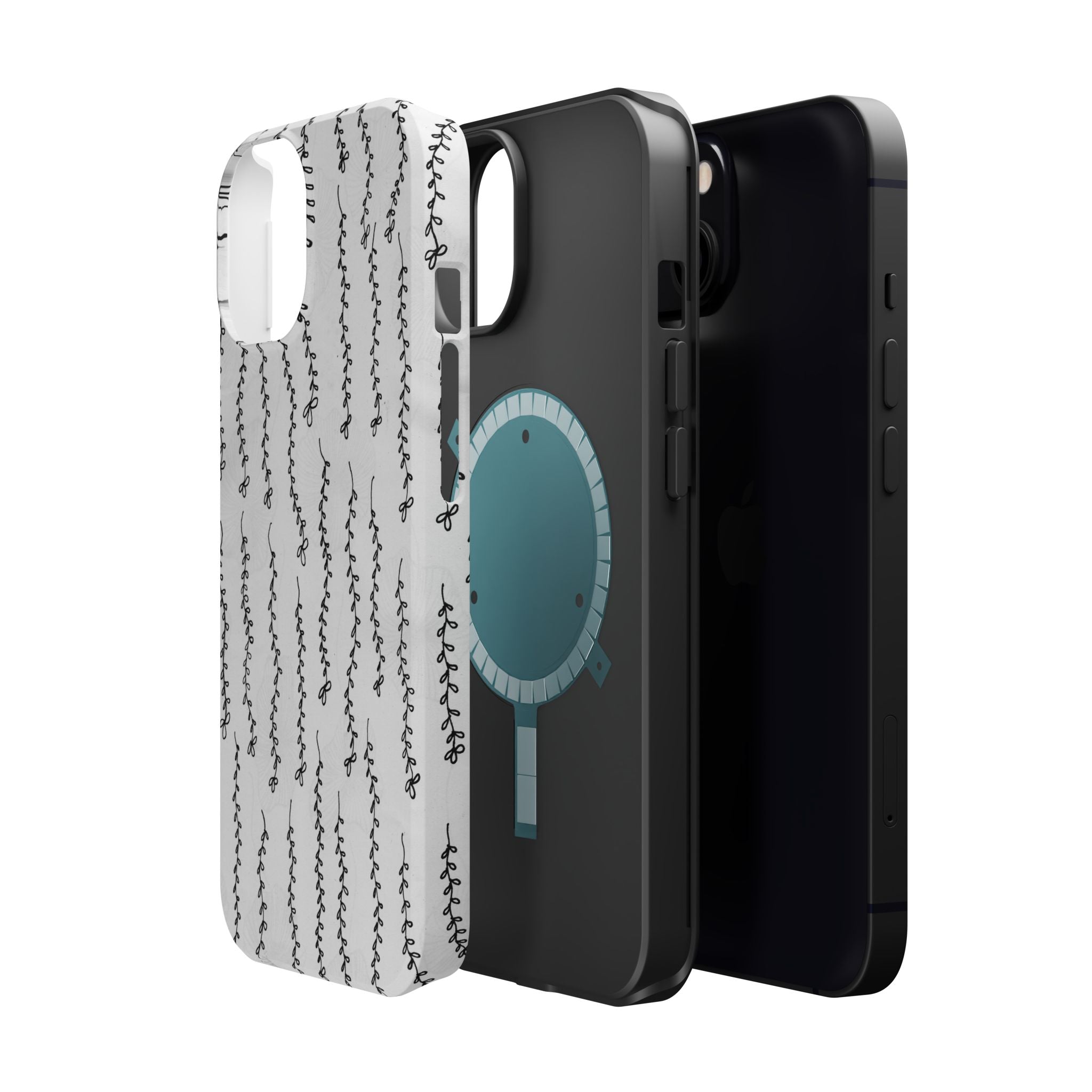 MagSafe Phone Case — Black Vine Minimalist Impact-Resistant Cover