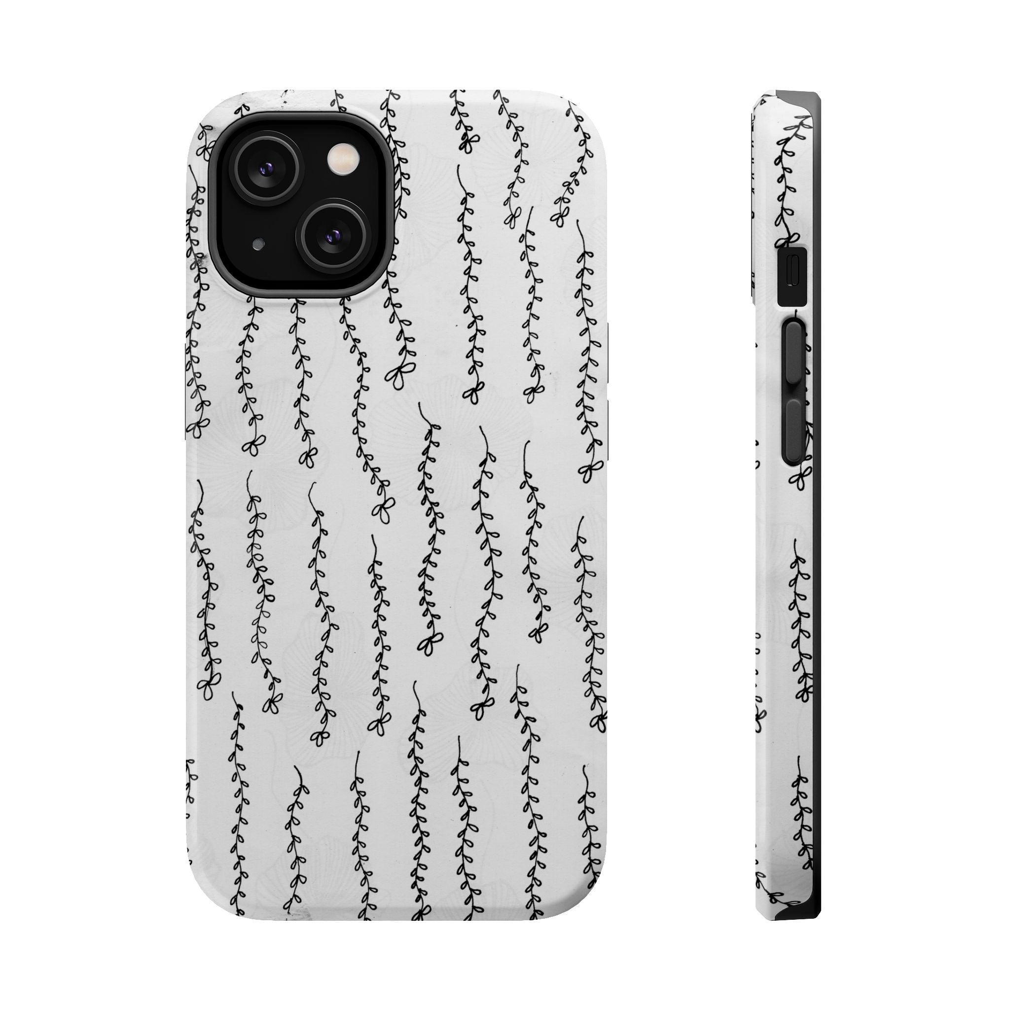 MagSafe Phone Case — Black Vine Minimalist Impact-Resistant Cover