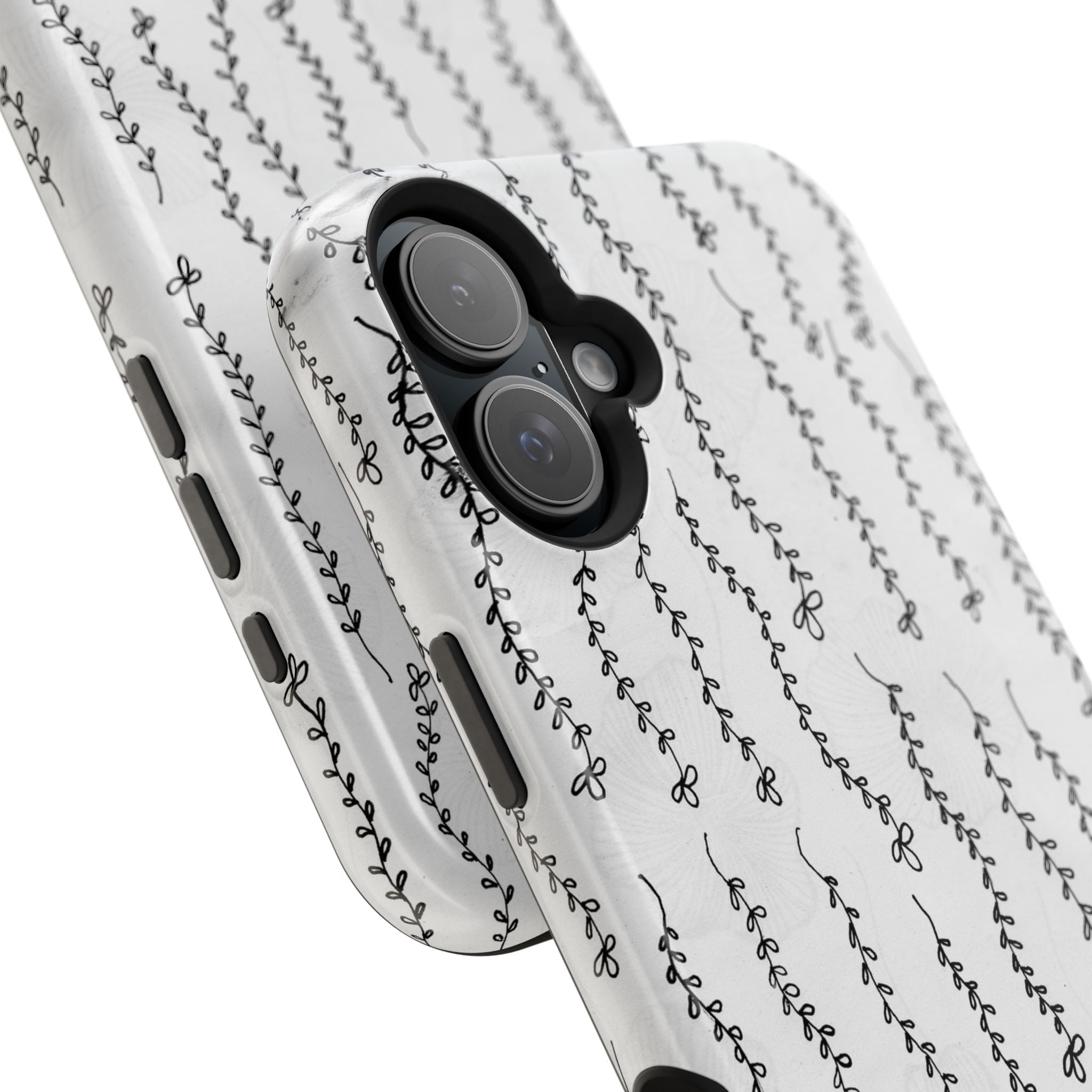 MagSafe Phone Case — Black Vine Minimalist Impact-Resistant Cover