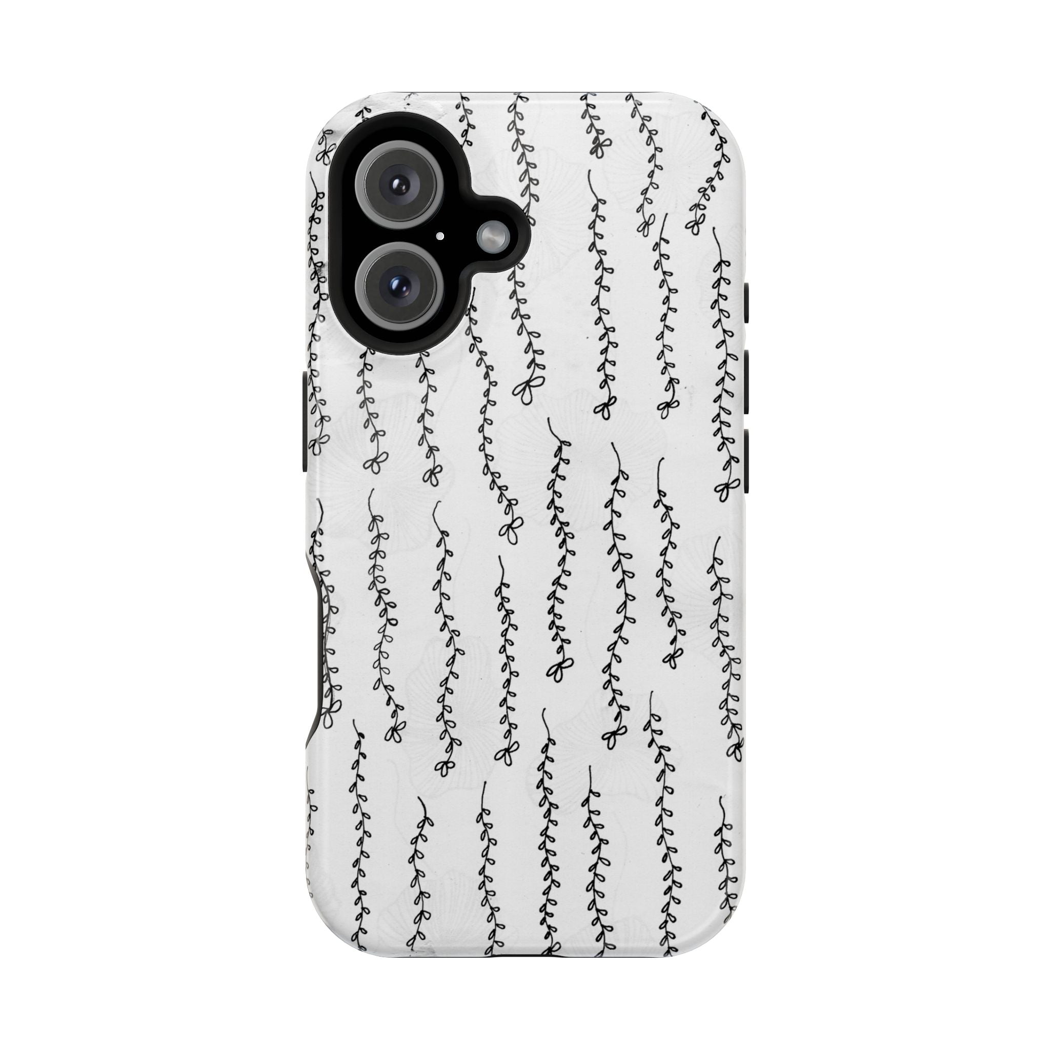 MagSafe Phone Case — Black Vine Minimalist Impact-Resistant Cover