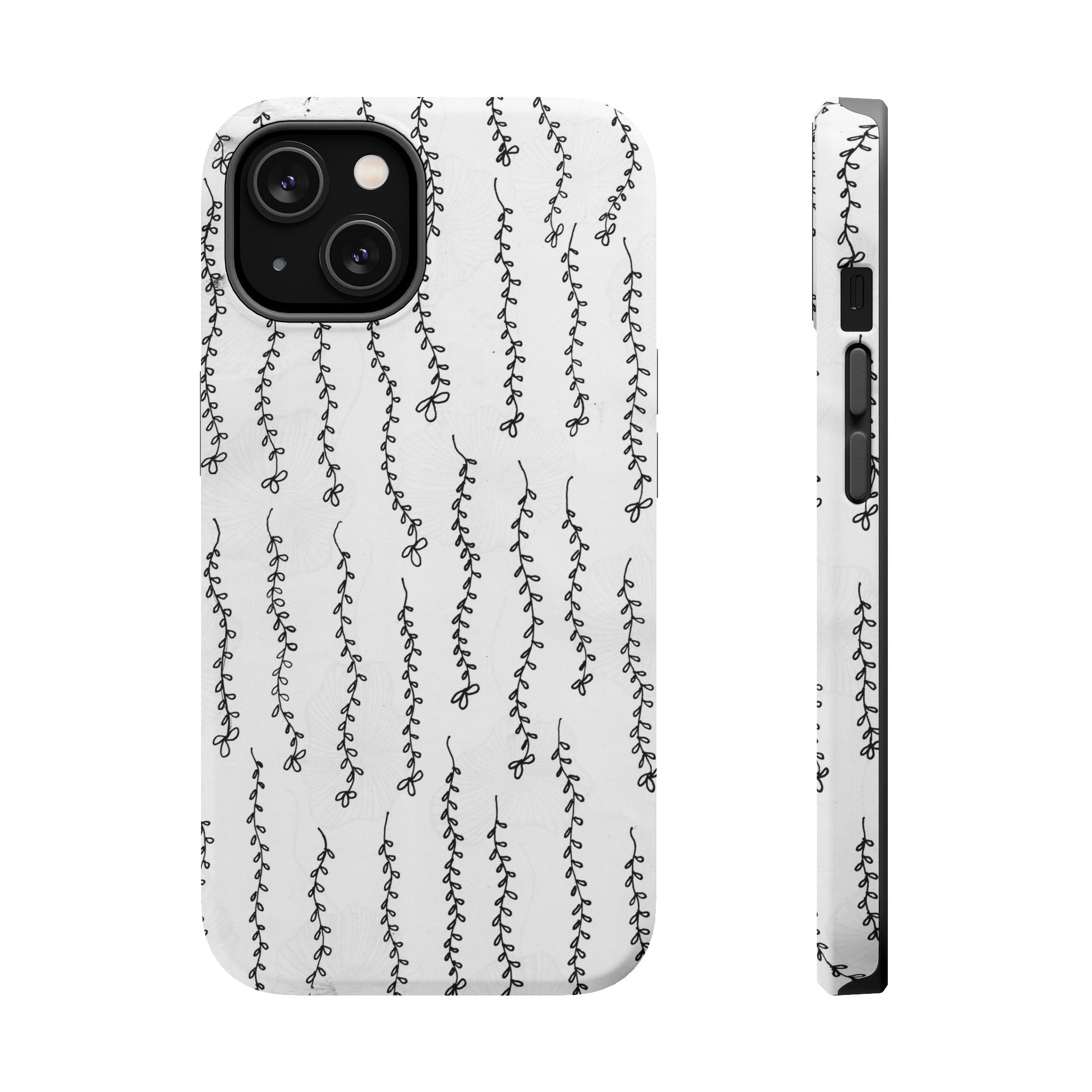 MagSafe Phone Case — Black Vine Minimalist Impact-Resistant Cover