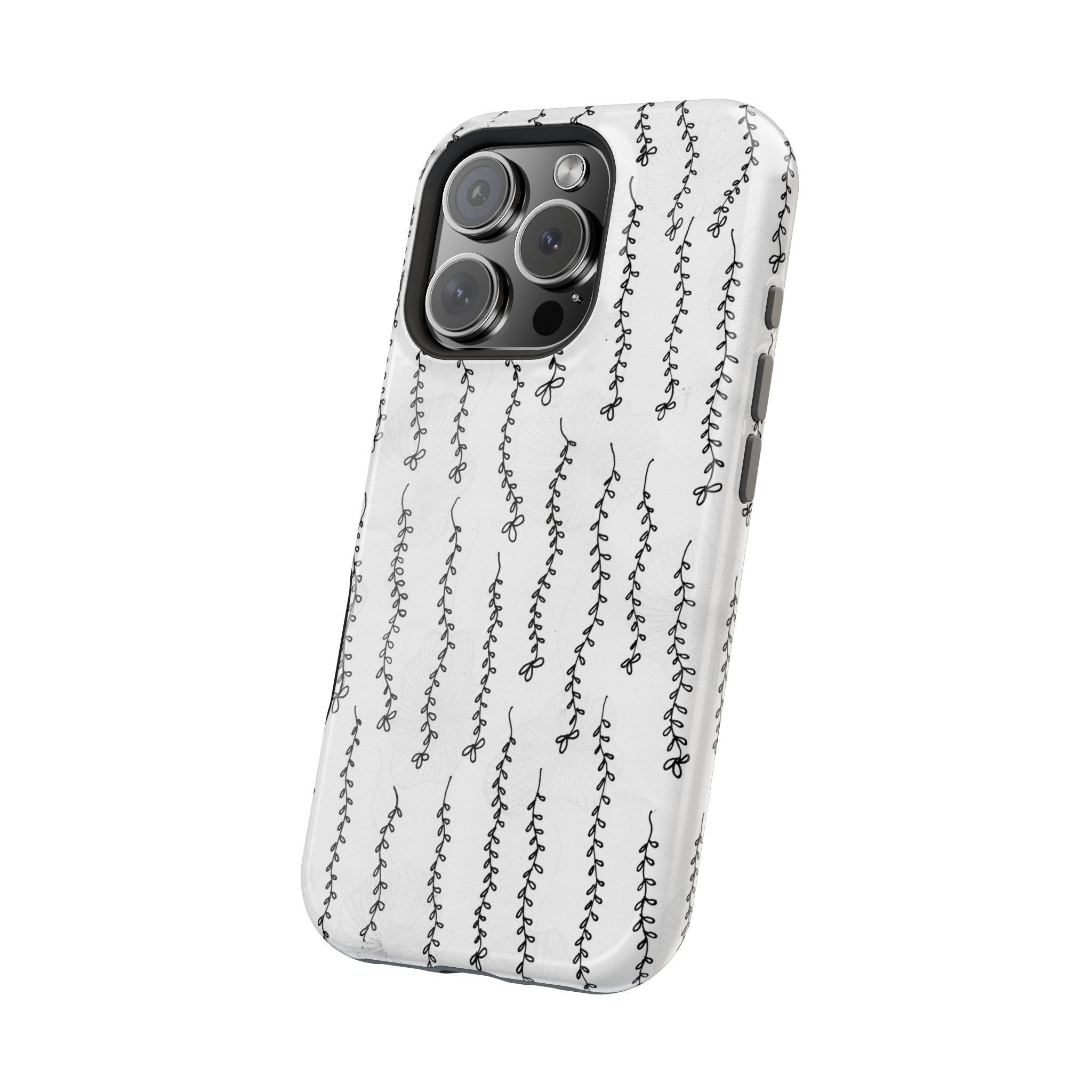 MagSafe Phone Case — Black Vine Minimalist Impact-Resistant Cover