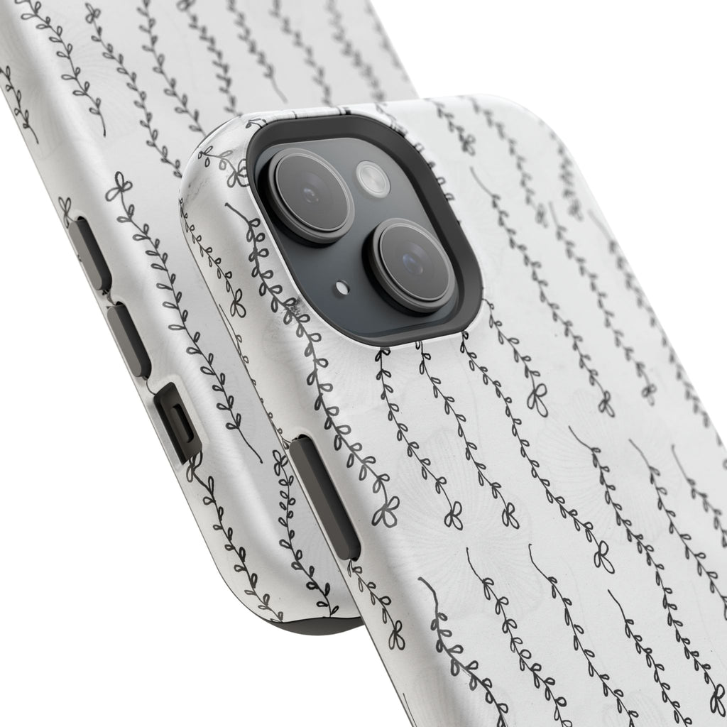 MagSafe Phone Case — Black Vine Minimalist Impact-Resistant Cover