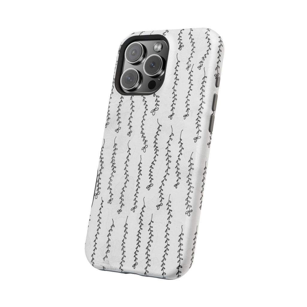 MagSafe Phone Case — Black Vine Minimalist Impact-Resistant Cover