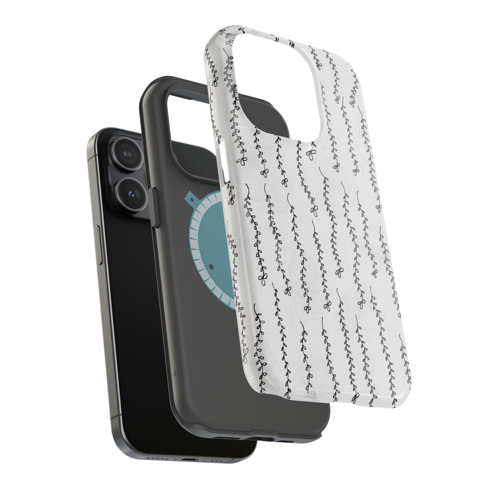 MagSafe Phone Case — Black Vine Minimalist Impact-Resistant Cover