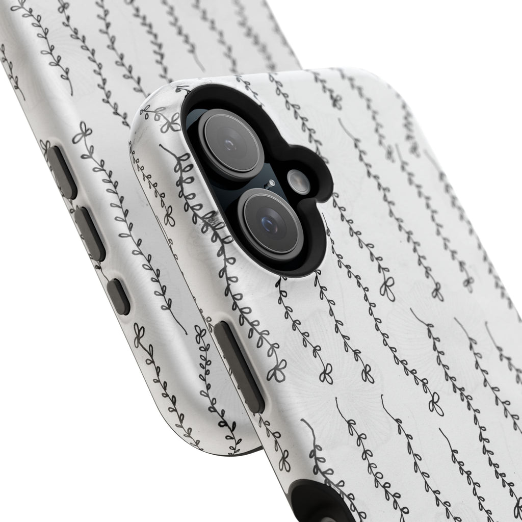 MagSafe Phone Case — Black Vine Minimalist Impact-Resistant Cover