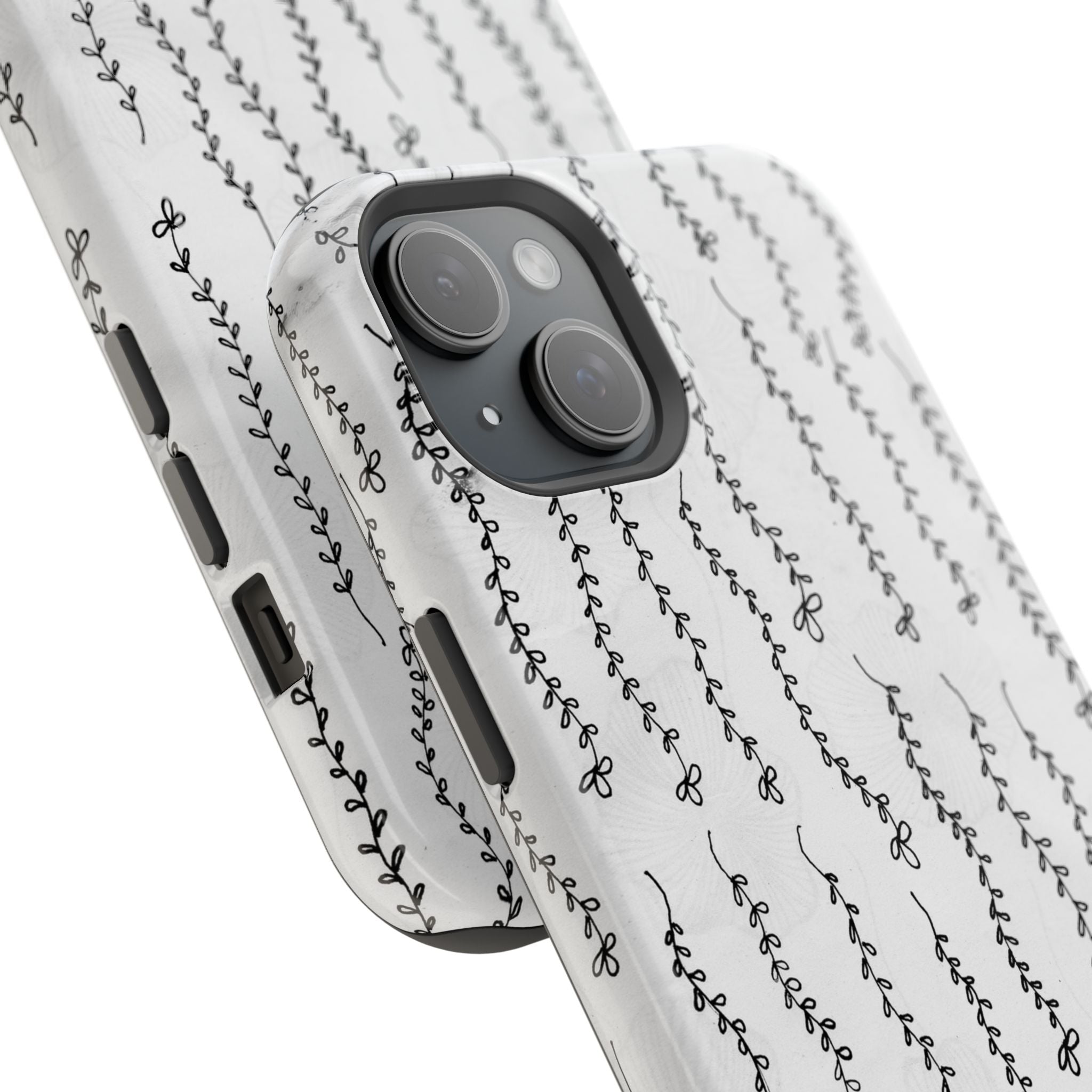 MagSafe Phone Case — Black Vine Minimalist Impact-Resistant Cover