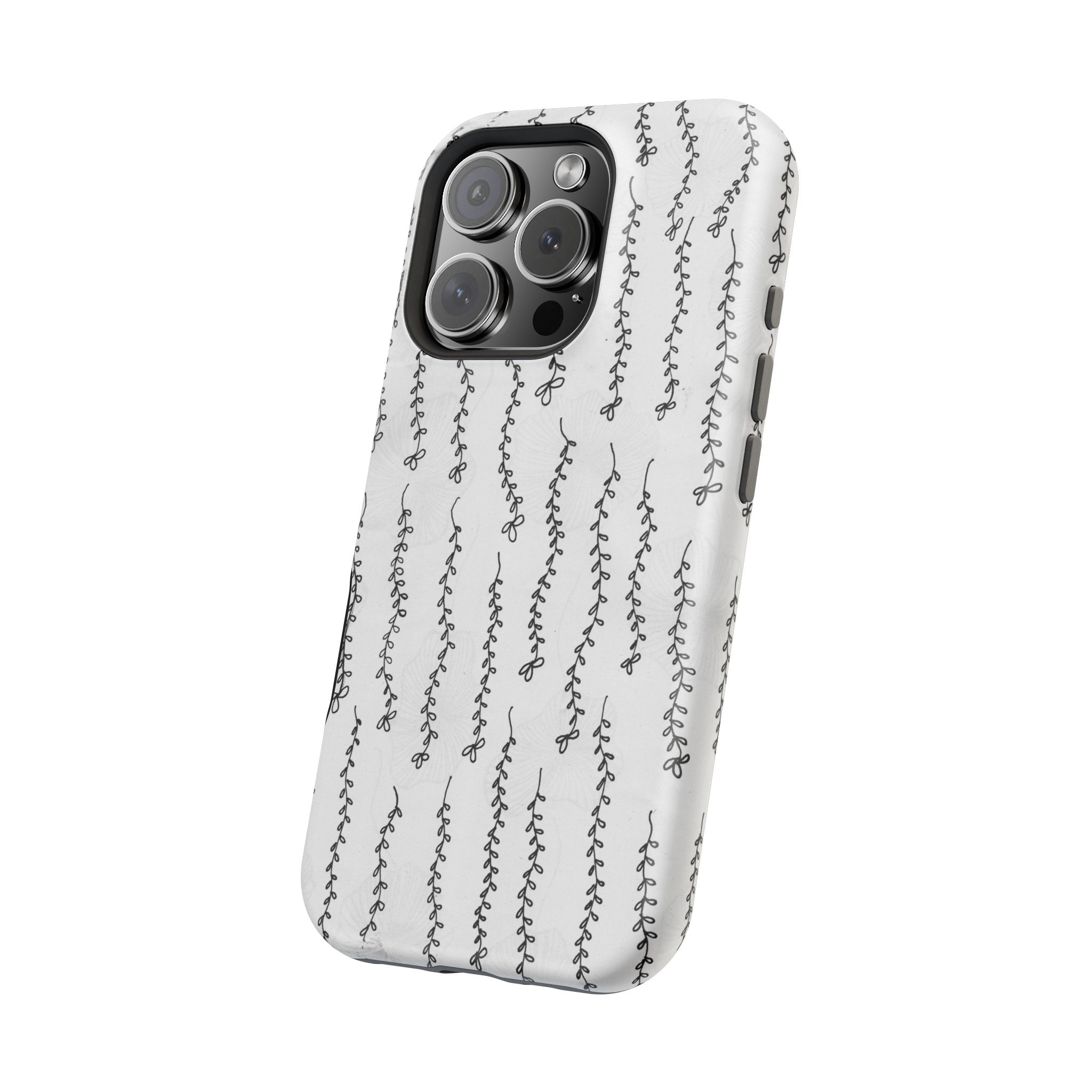 MagSafe Phone Case — Black Vine Minimalist Impact-Resistant Cover