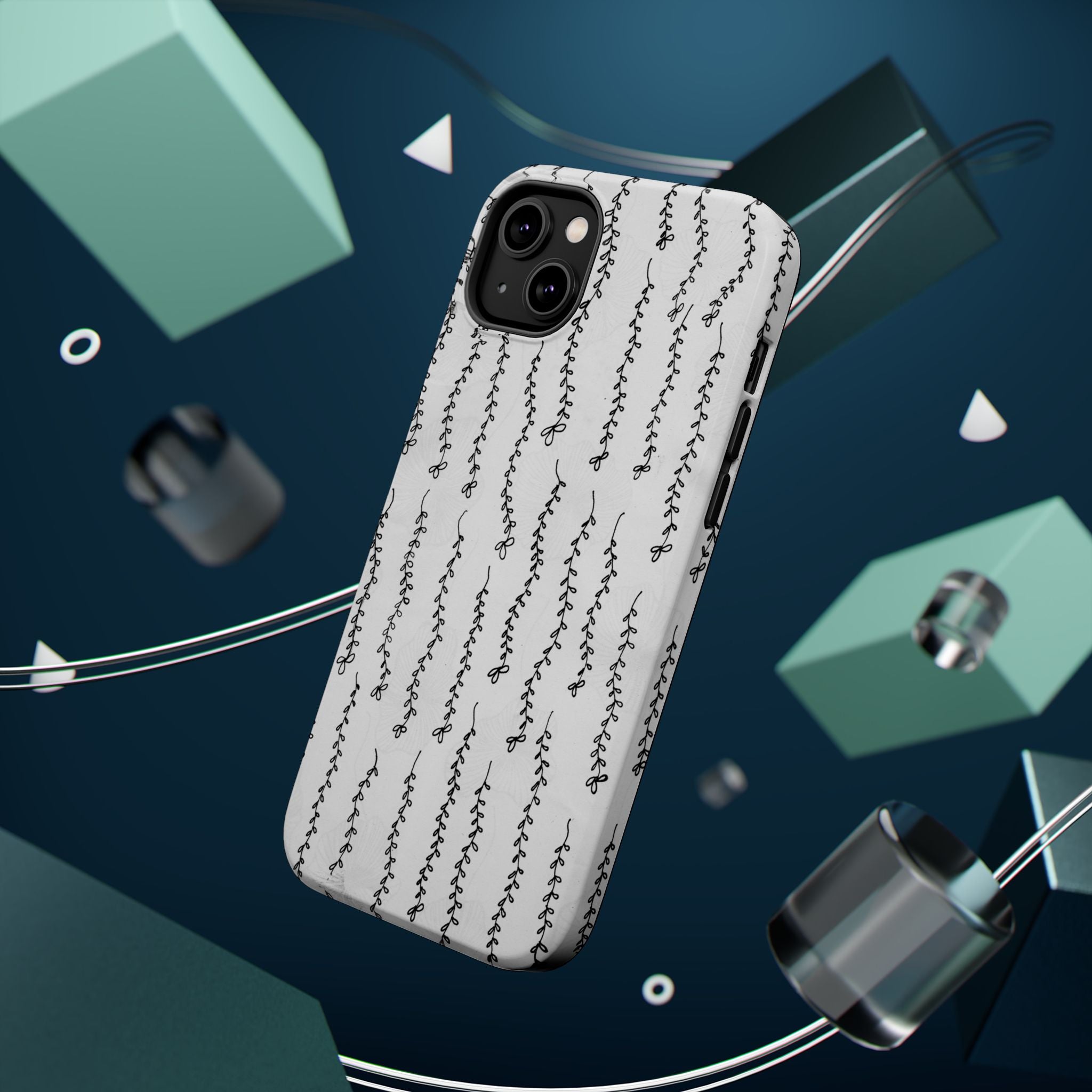 MagSafe Phone Case — Black Vine Minimalist Impact-Resistant Cover