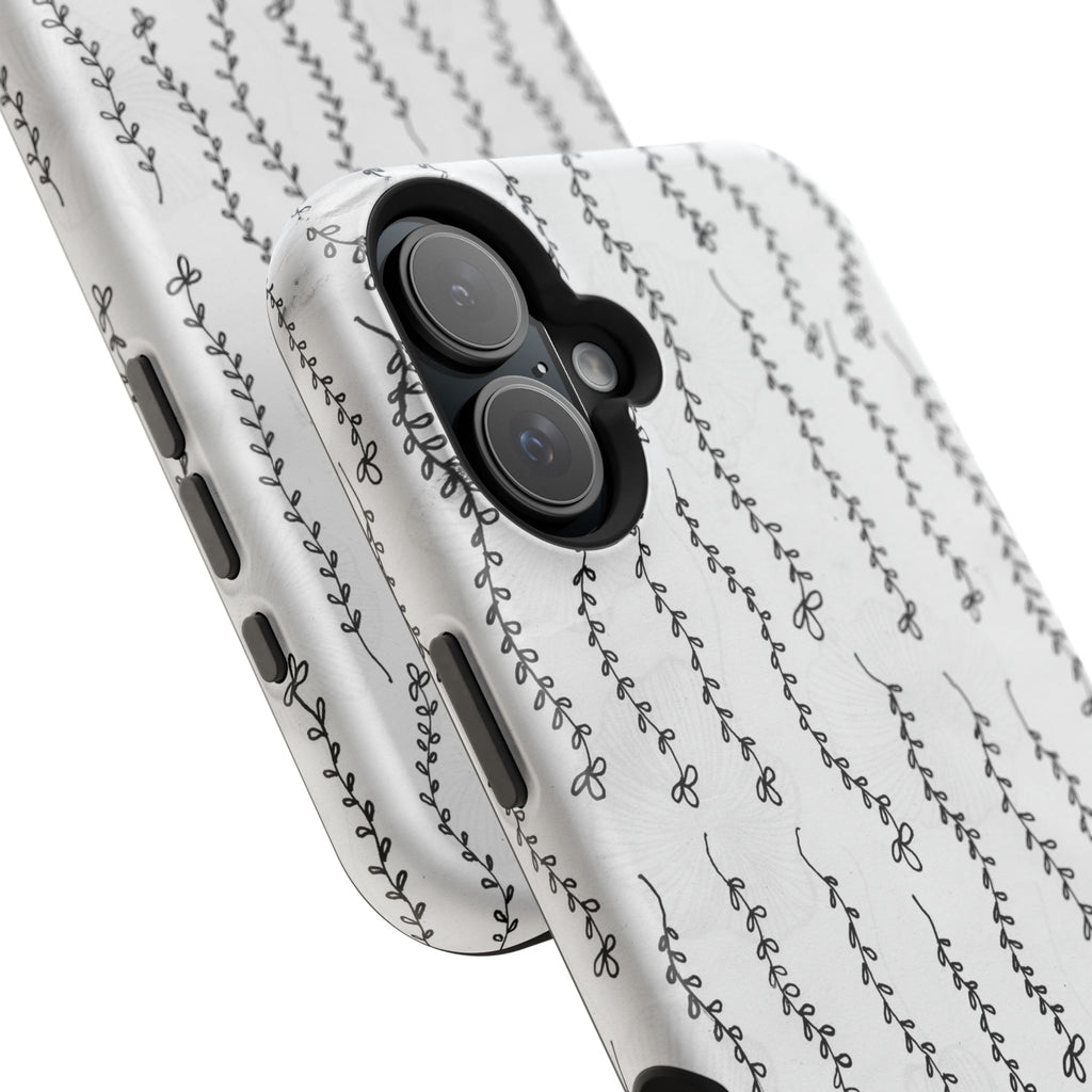 MagSafe Phone Case — Black Vine Minimalist Impact-Resistant Cover