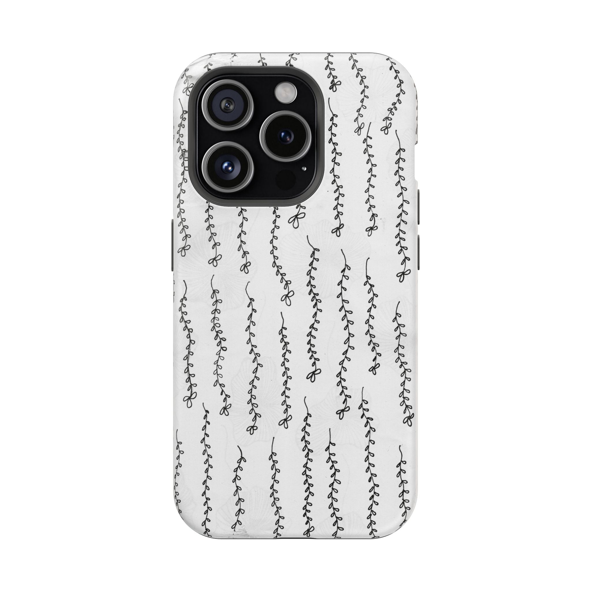 MagSafe Phone Case — Black Vine Minimalist Impact-Resistant Cover
