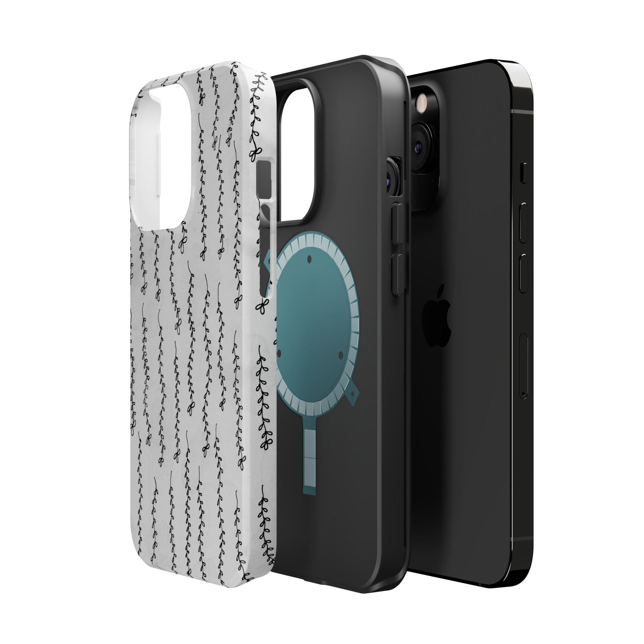 MagSafe Phone Case — Black Vine Minimalist Impact-Resistant Cover