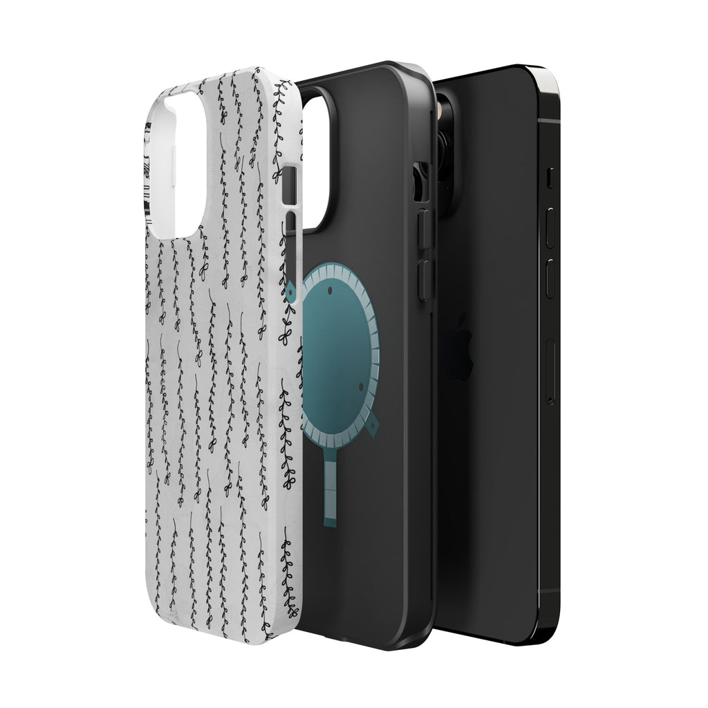 MagSafe Phone Case — Black Vine Minimalist Impact-Resistant Cover