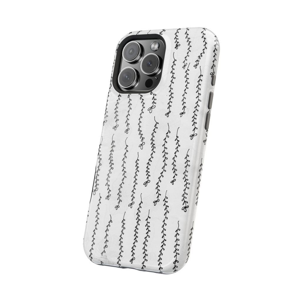 MagSafe Phone Case — Black Vine Minimalist Impact-Resistant Cover