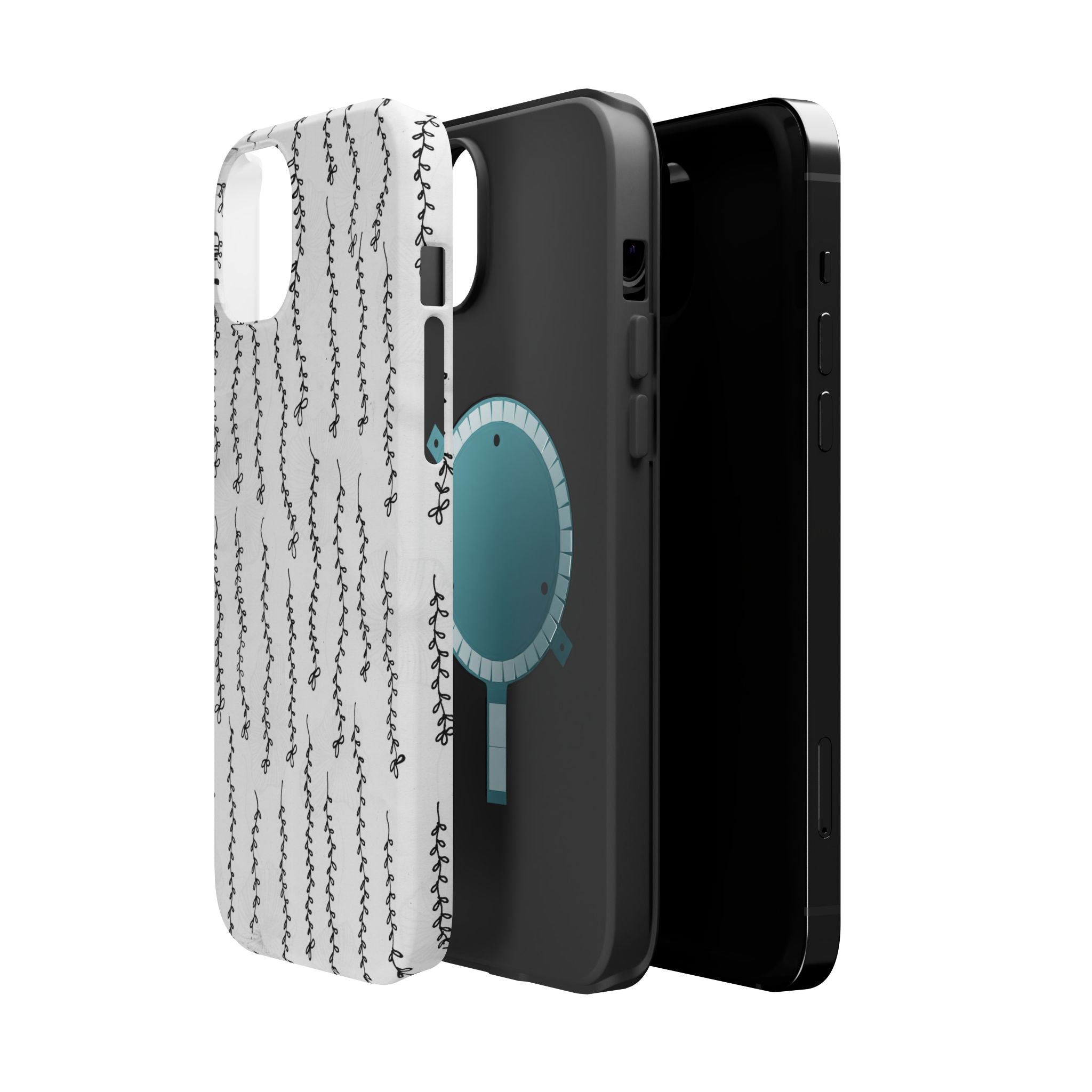 MagSafe Phone Case — Black Vine Minimalist Impact-Resistant Cover