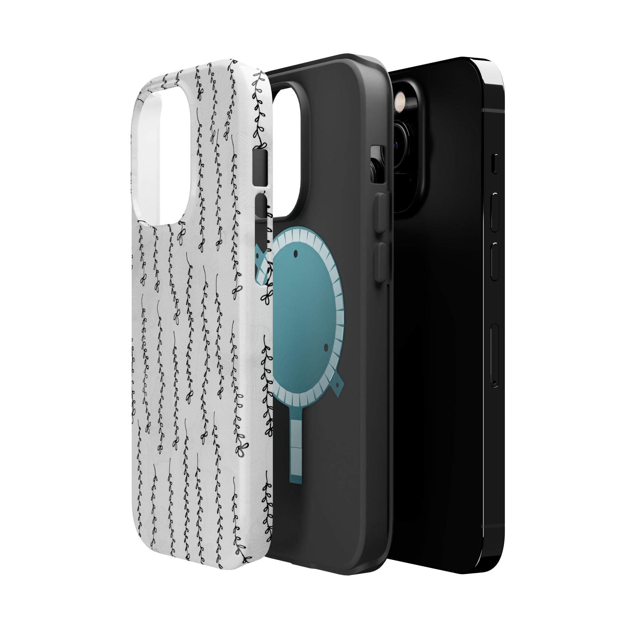 MagSafe Phone Case — Black Vine Minimalist Impact-Resistant Cover