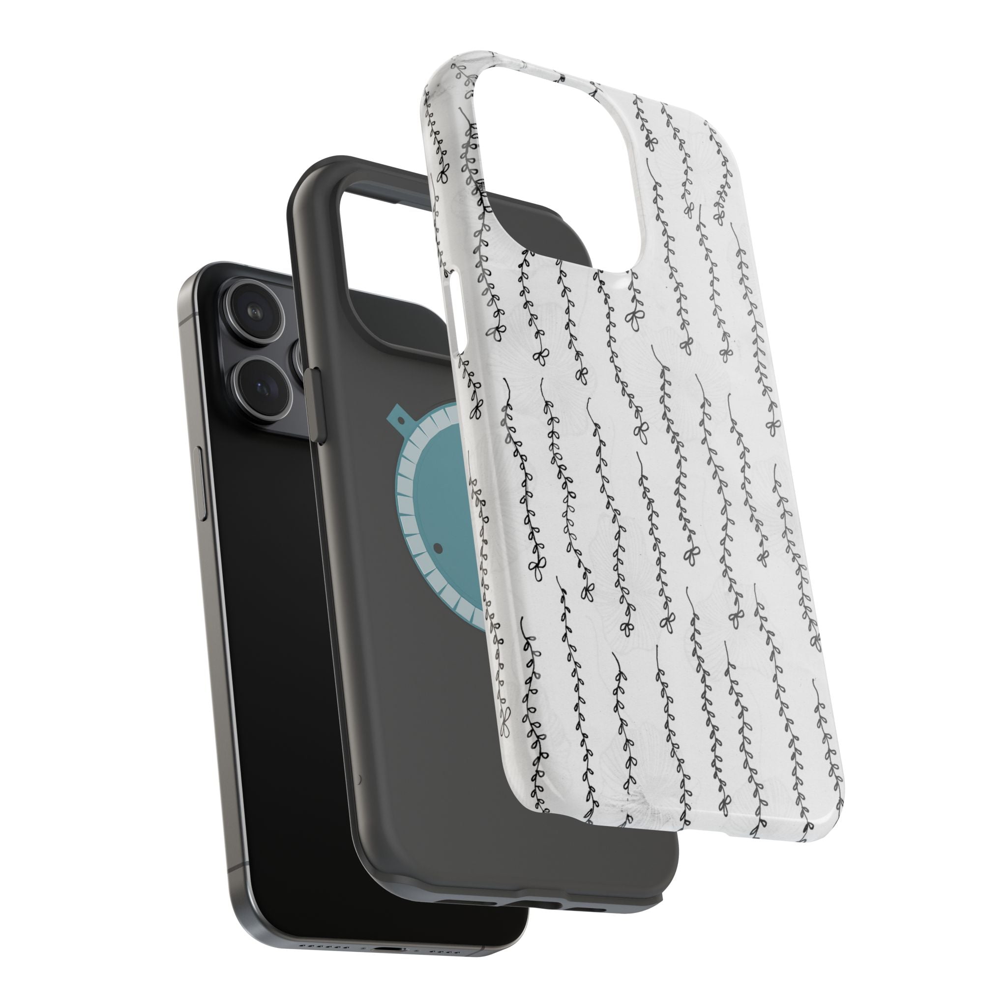 MagSafe Phone Case — Black Vine Minimalist Impact-Resistant Cover