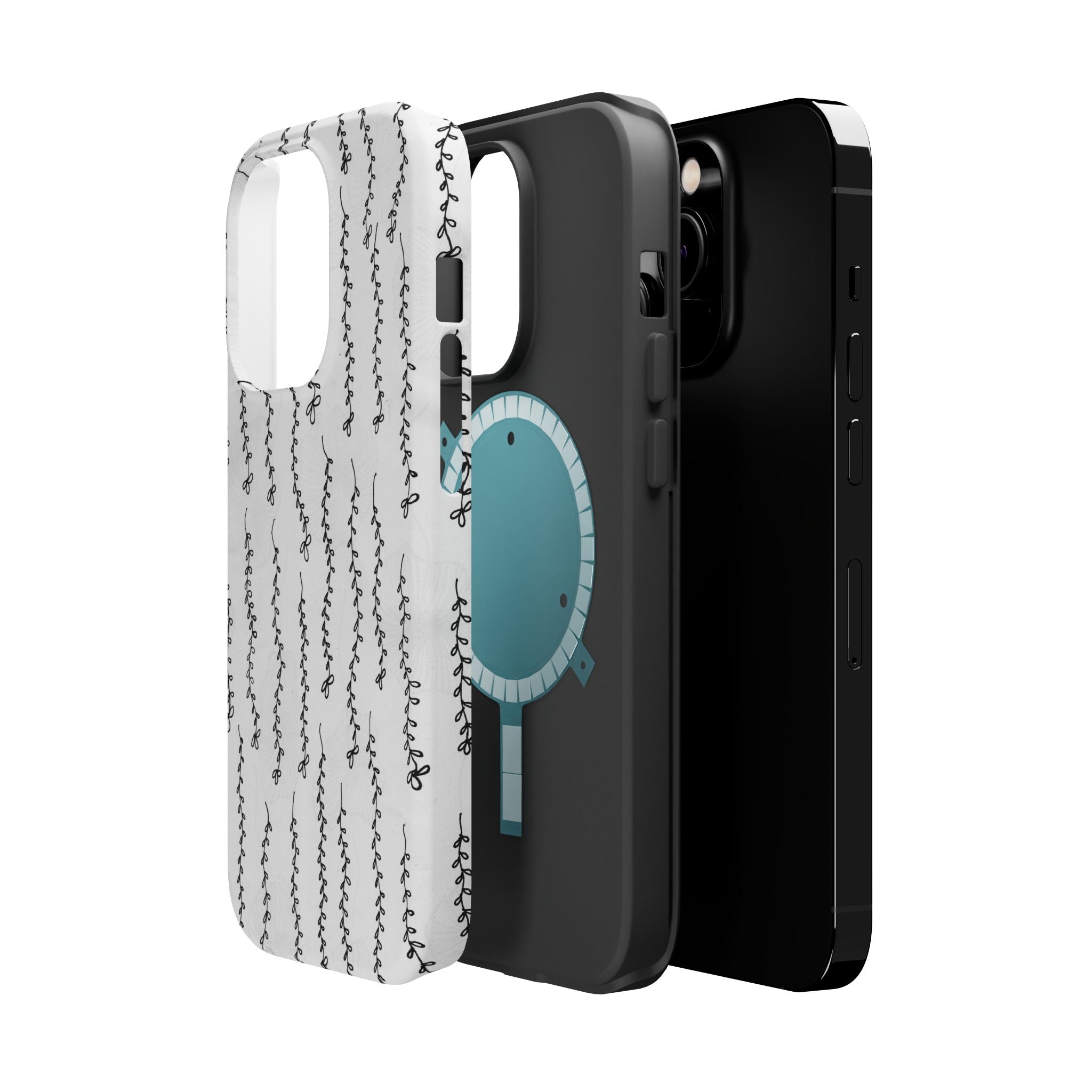 MagSafe Phone Case — Black Vine Minimalist Impact-Resistant Cover