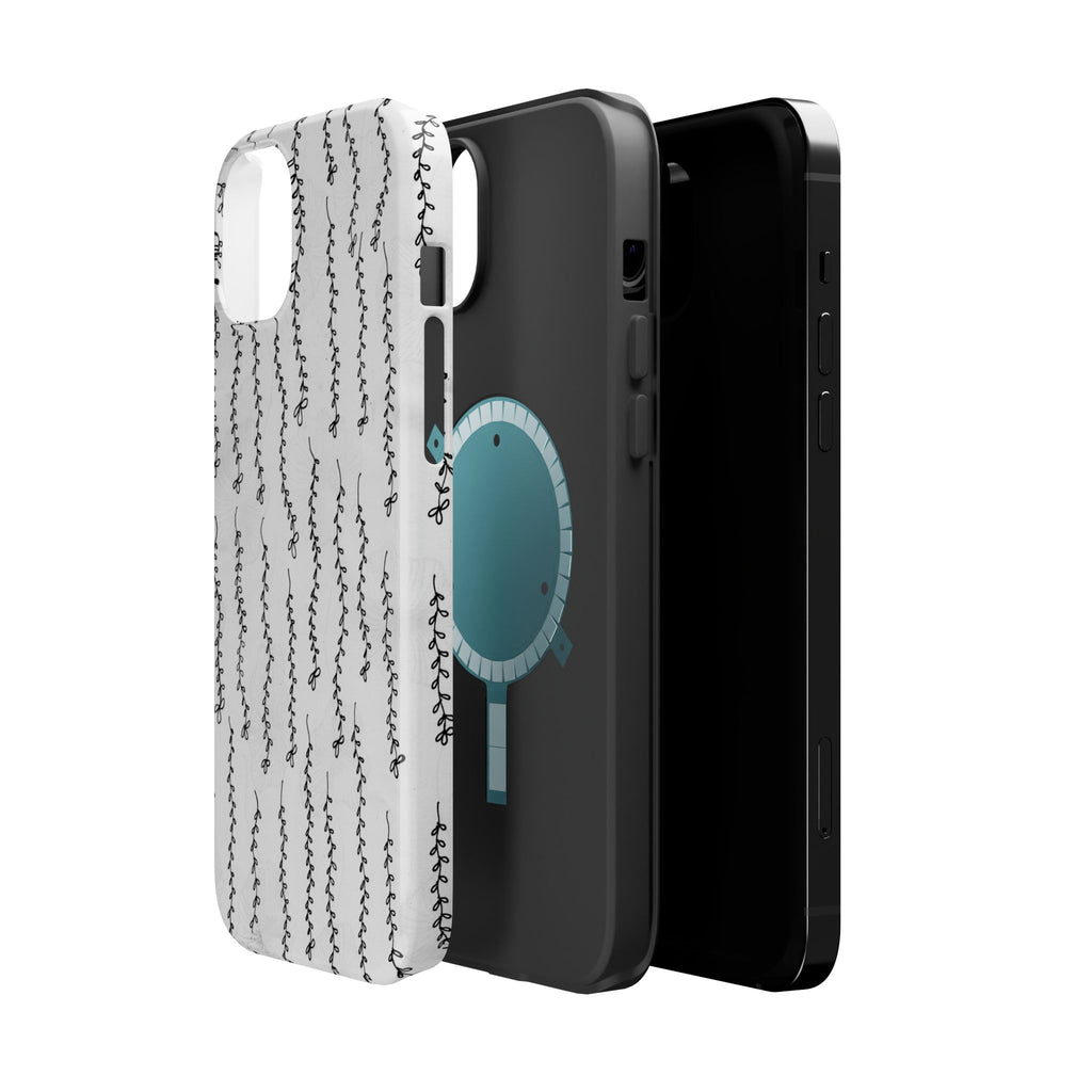 MagSafe Phone Case — Black Vine Minimalist Impact-Resistant Cover