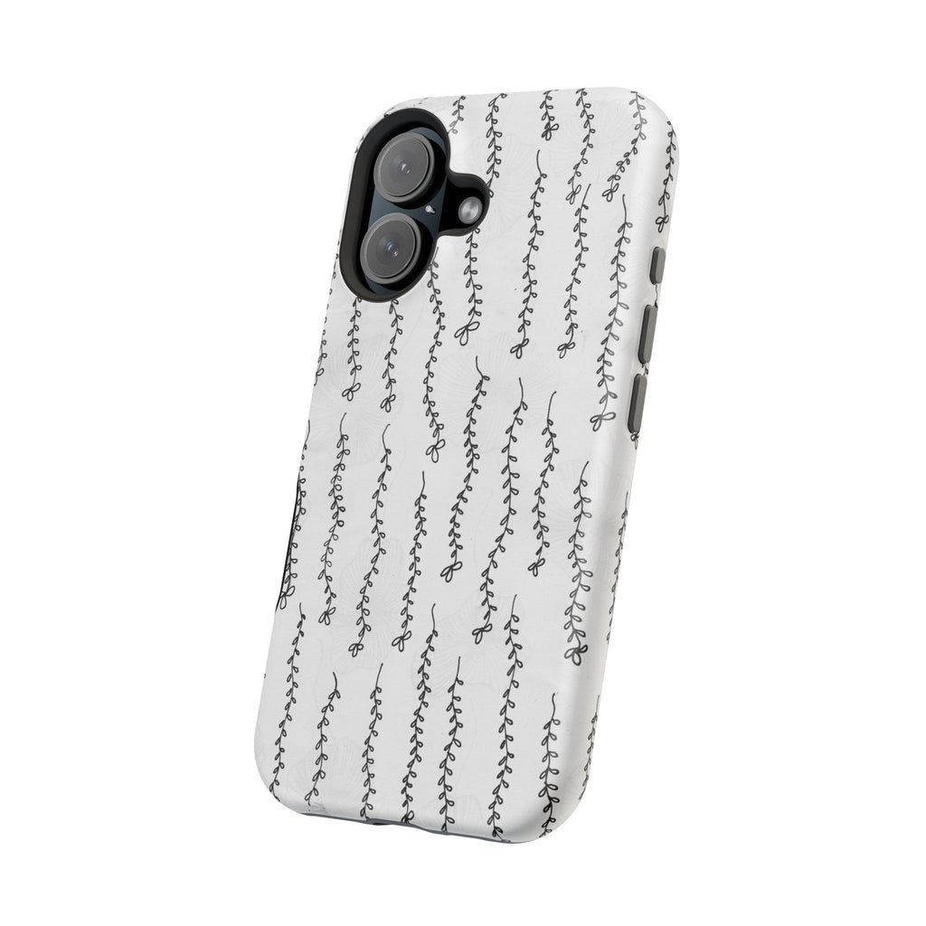 MagSafe Phone Case — Black Vine Minimalist Impact-Resistant Cover