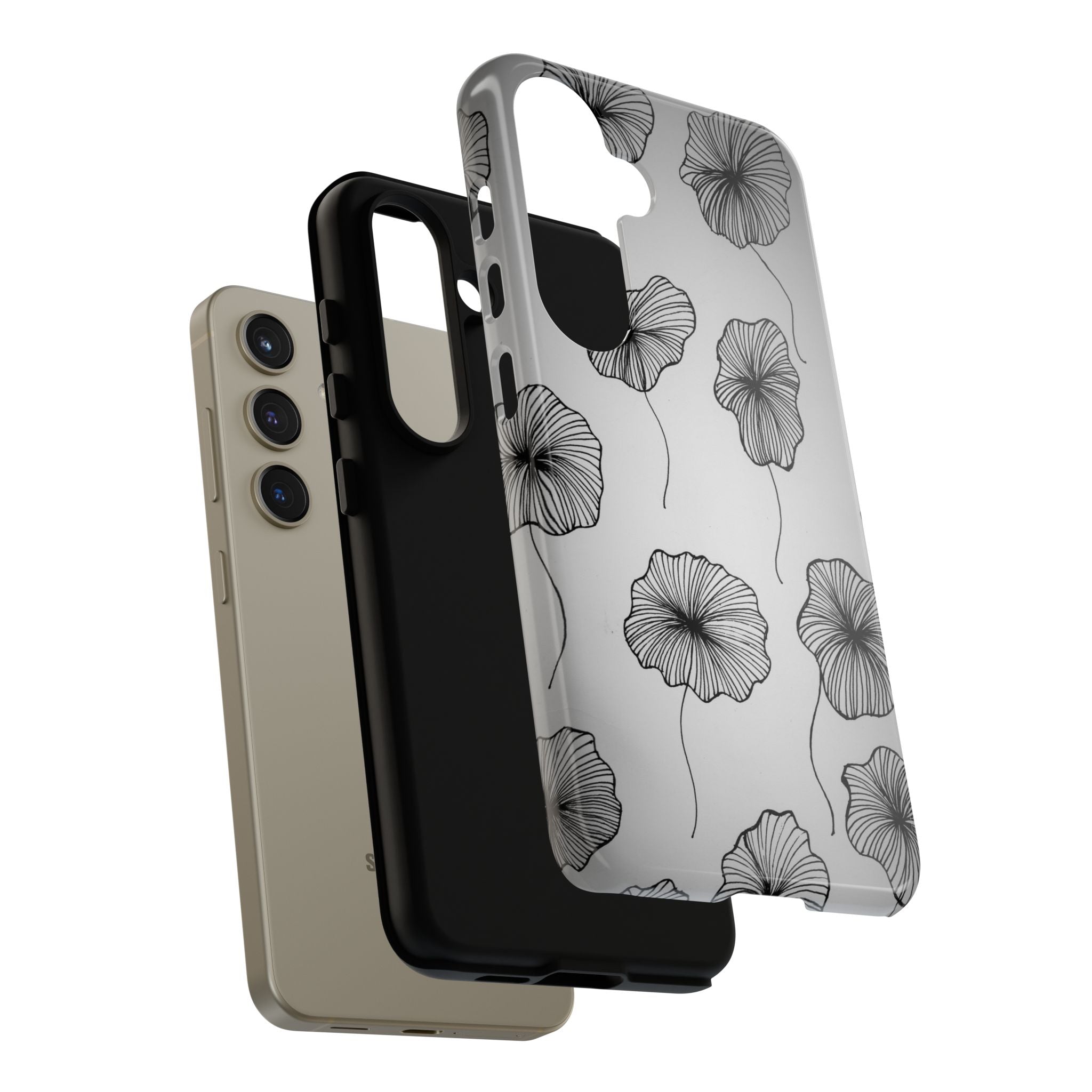 Floral Sketch Tough Phone Case