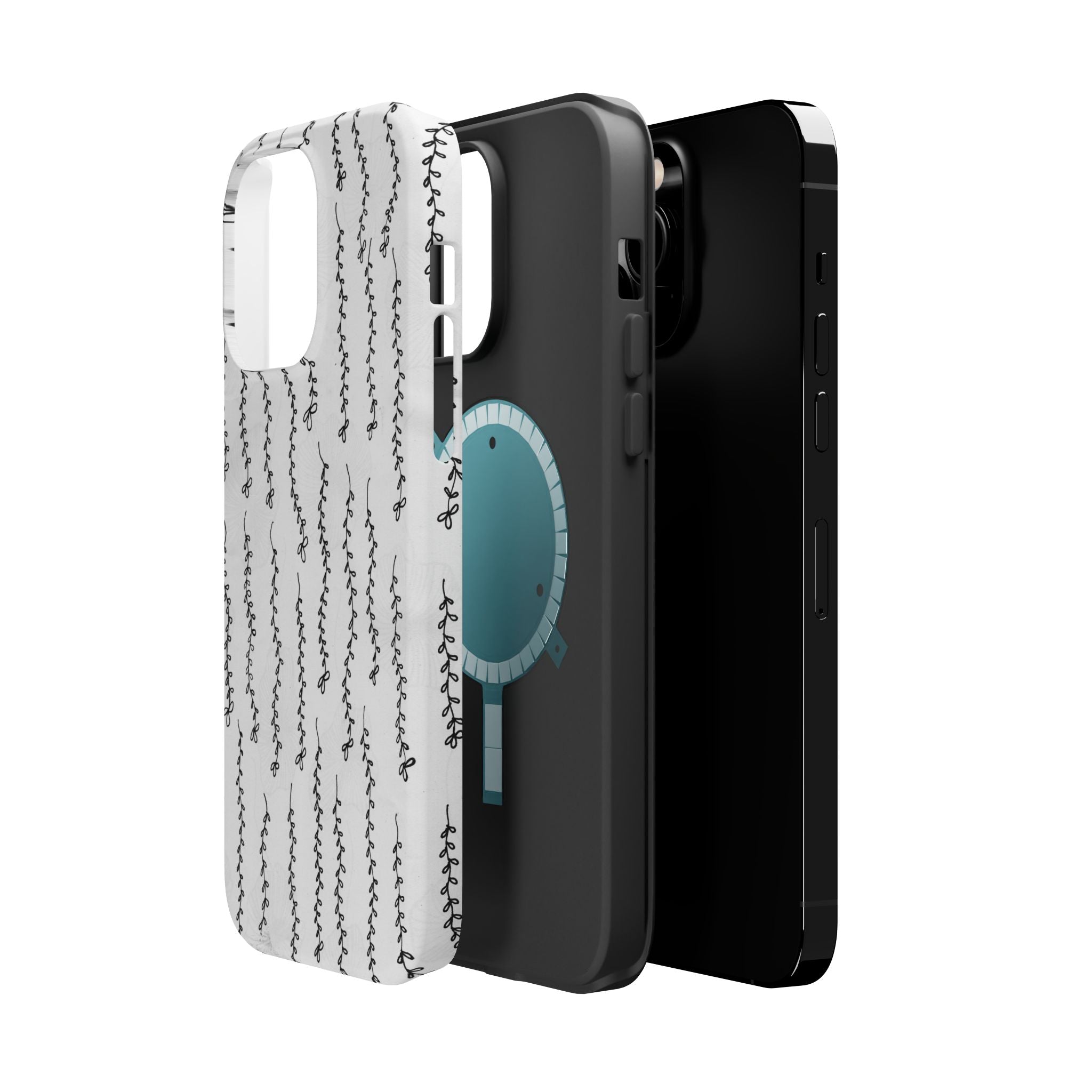 MagSafe Phone Case — Black Vine Minimalist Impact-Resistant Cover