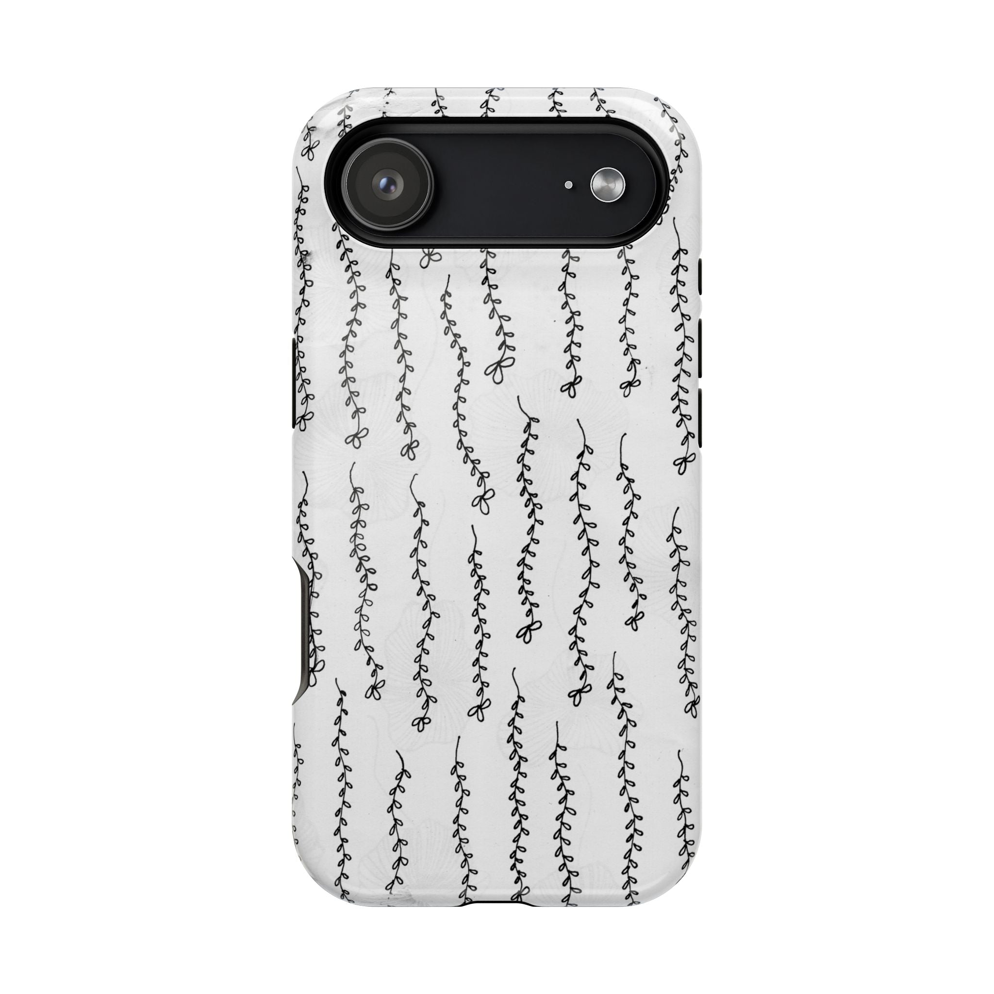 MagSafe Phone Case — Black Vine Minimalist Impact-Resistant Cover