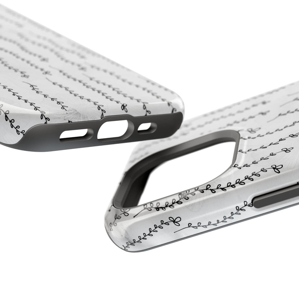 MagSafe Phone Case — Black Vine Minimalist Impact-Resistant Cover