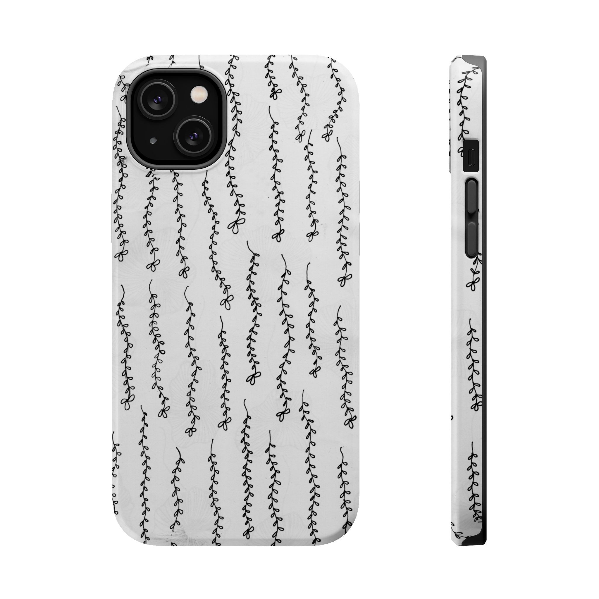 MagSafe Phone Case — Black Vine Minimalist Impact-Resistant Cover
