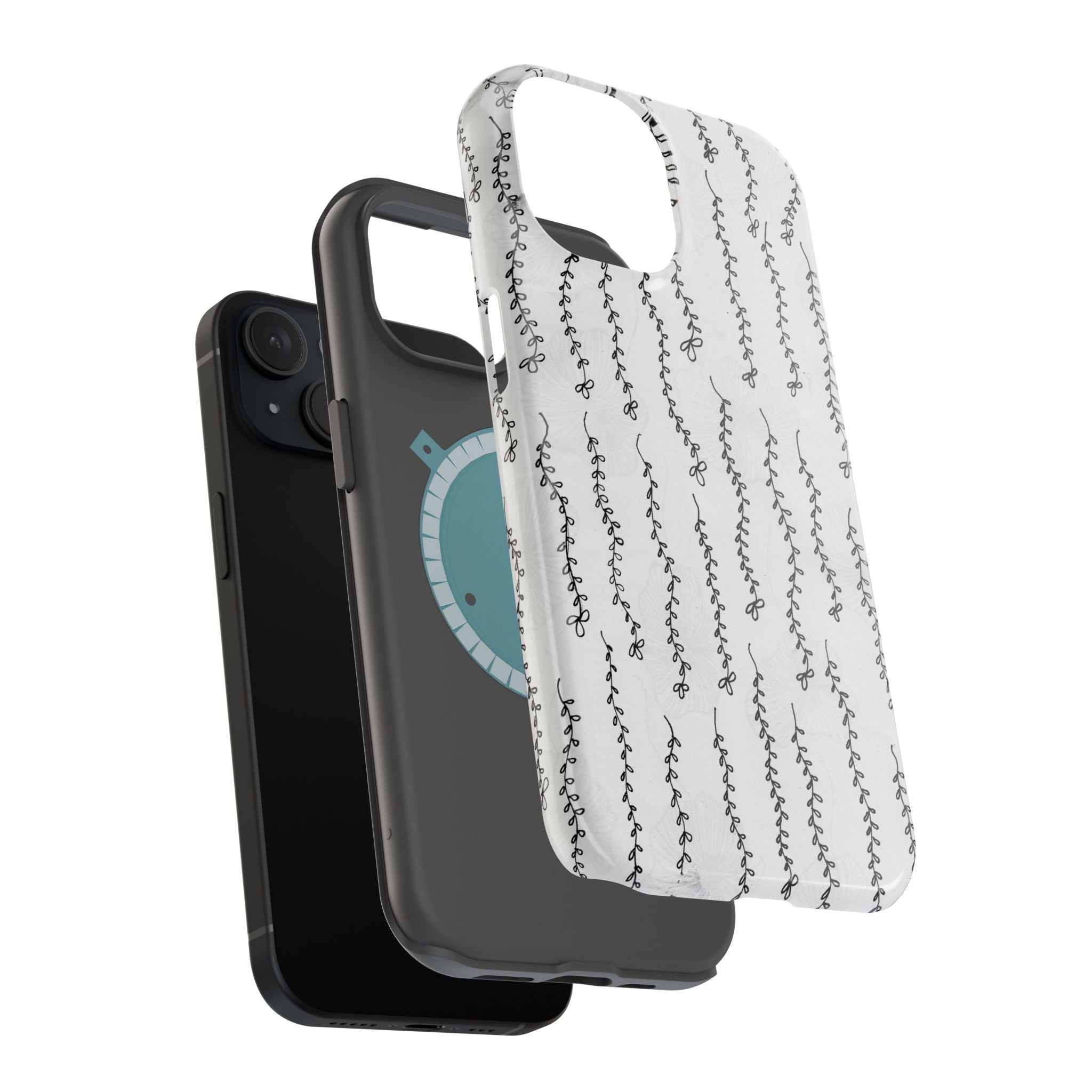 MagSafe Phone Case — Black Vine Minimalist Impact-Resistant Cover
