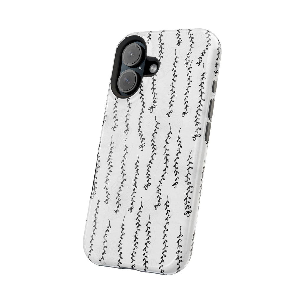 MagSafe Phone Case — Black Vine Minimalist Impact-Resistant Cover