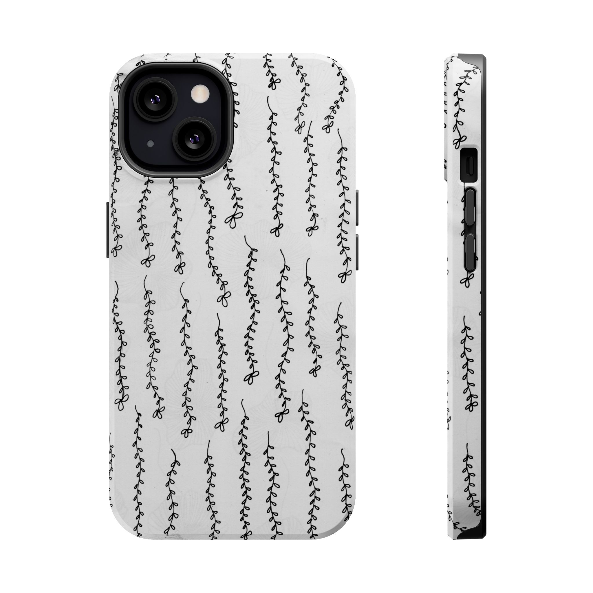 MagSafe Phone Case — Black Vine Minimalist Impact-Resistant Cover