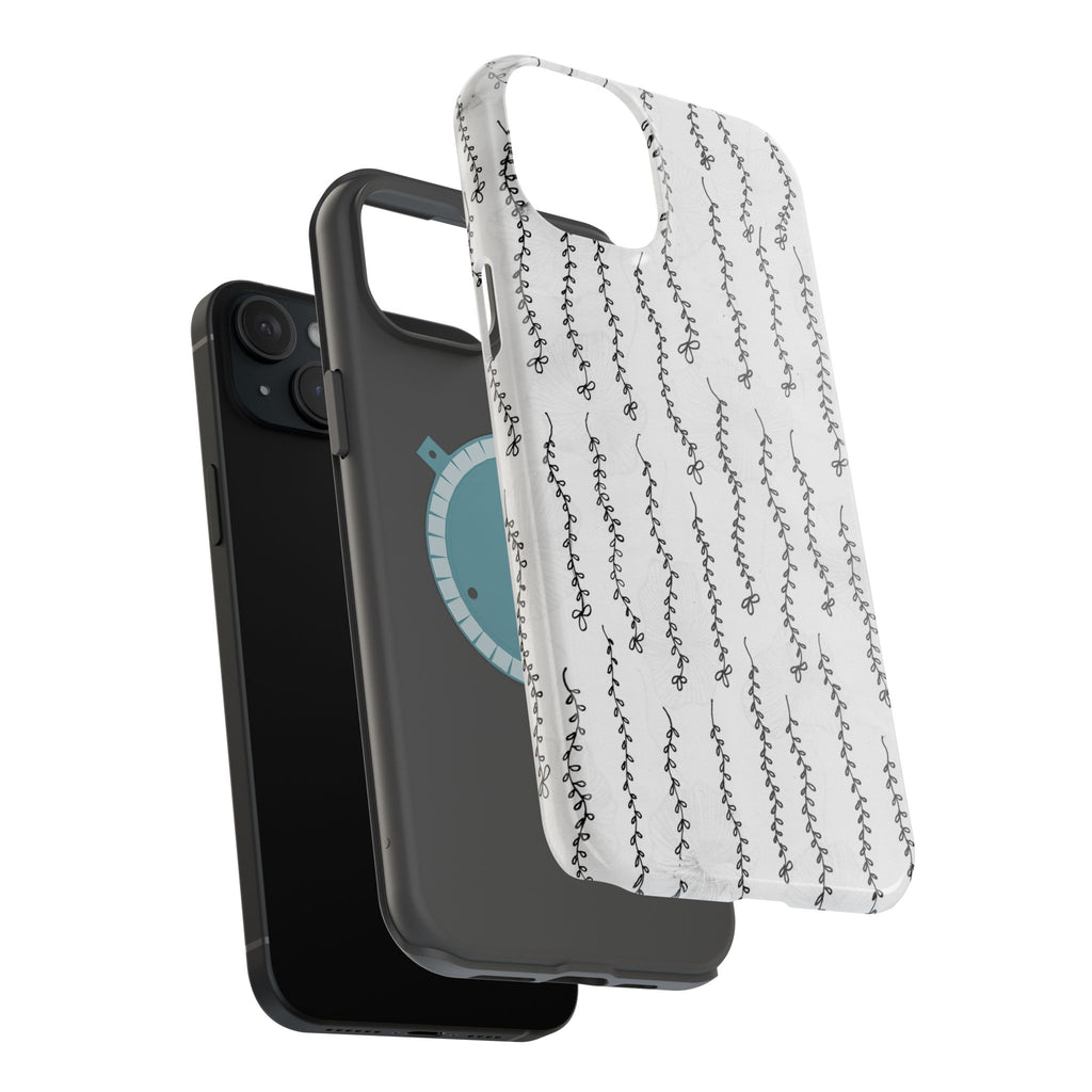 MagSafe Phone Case — Black Vine Minimalist Impact-Resistant Cover