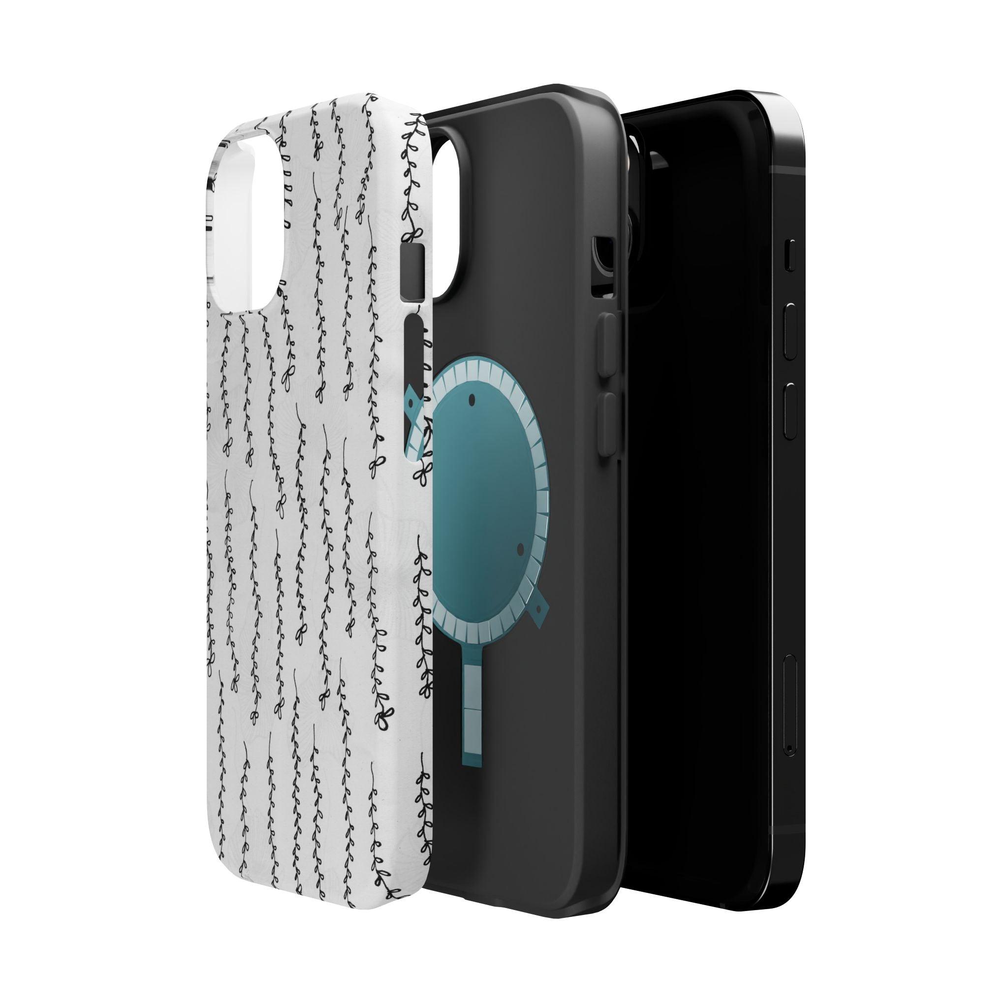 MagSafe Phone Case — Black Vine Minimalist Impact-Resistant Cover