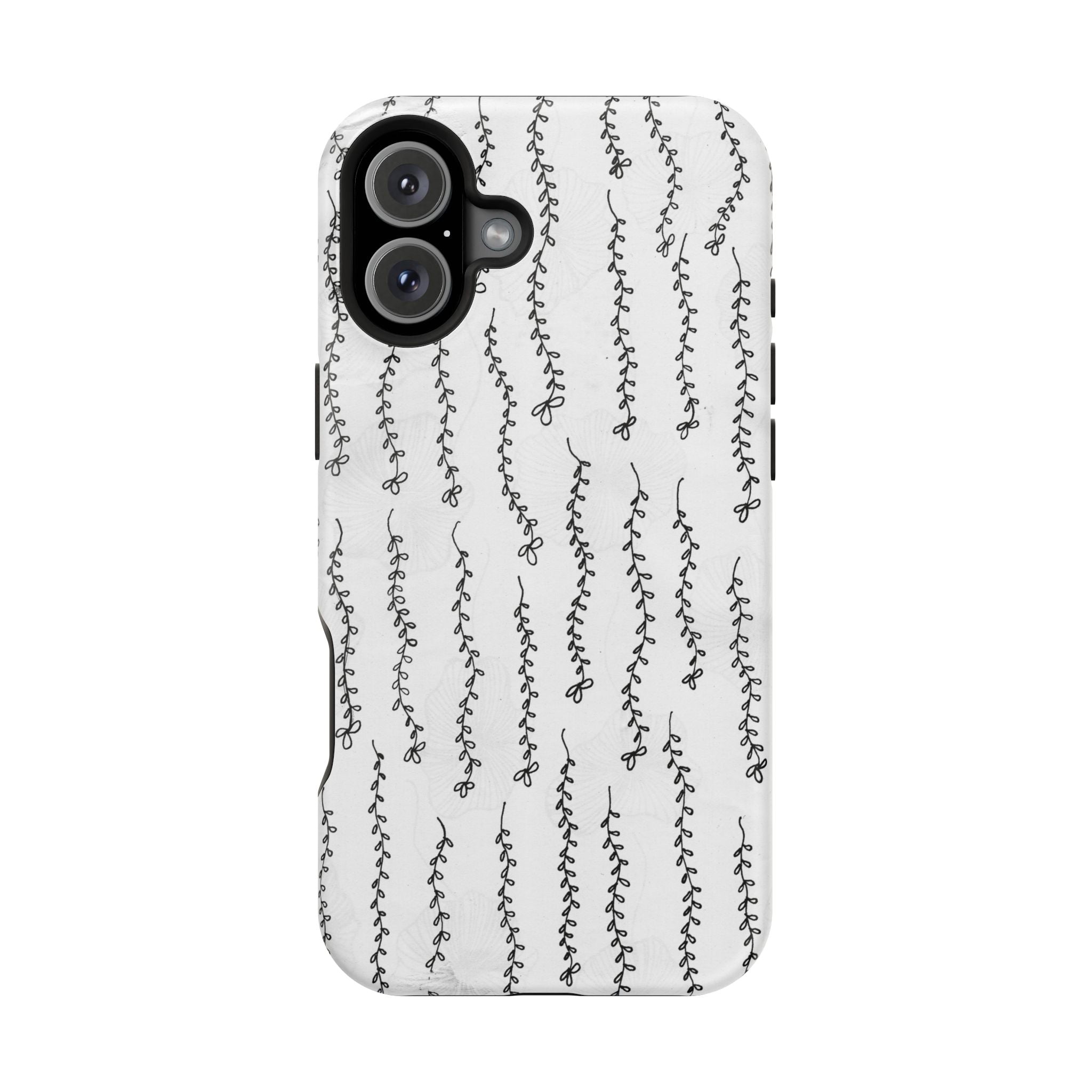 MagSafe Phone Case — Black Vine Minimalist Impact-Resistant Cover