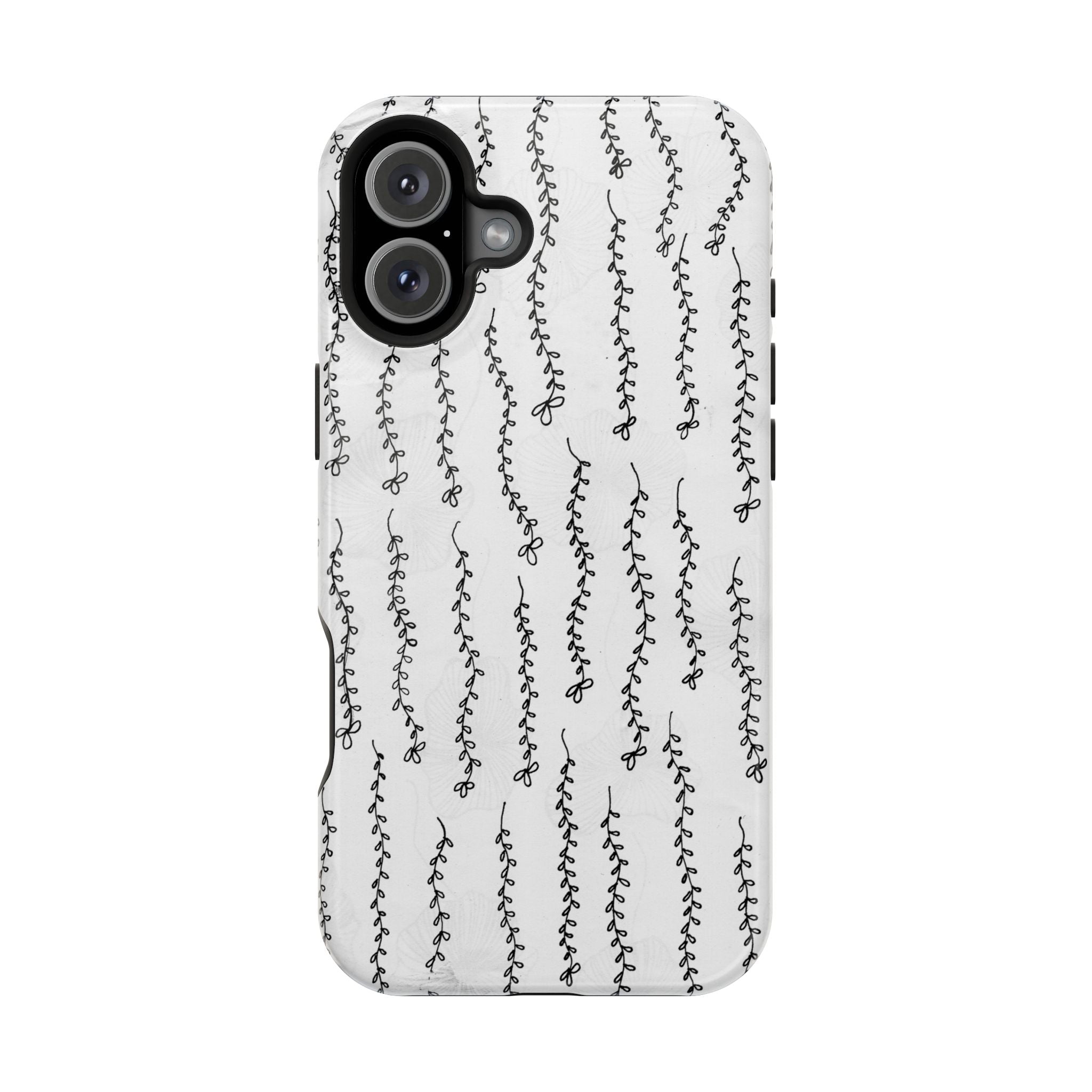 MagSafe Phone Case — Black Vine Minimalist Impact-Resistant Cover