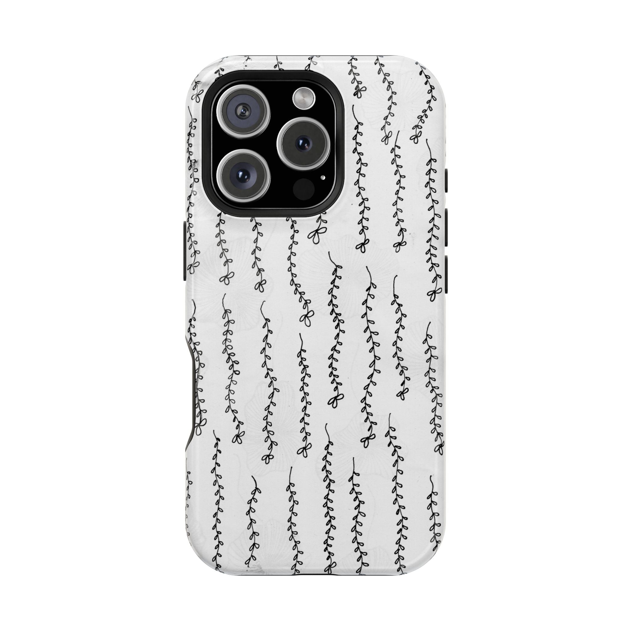 MagSafe Phone Case — Black Vine Minimalist Impact-Resistant Cover