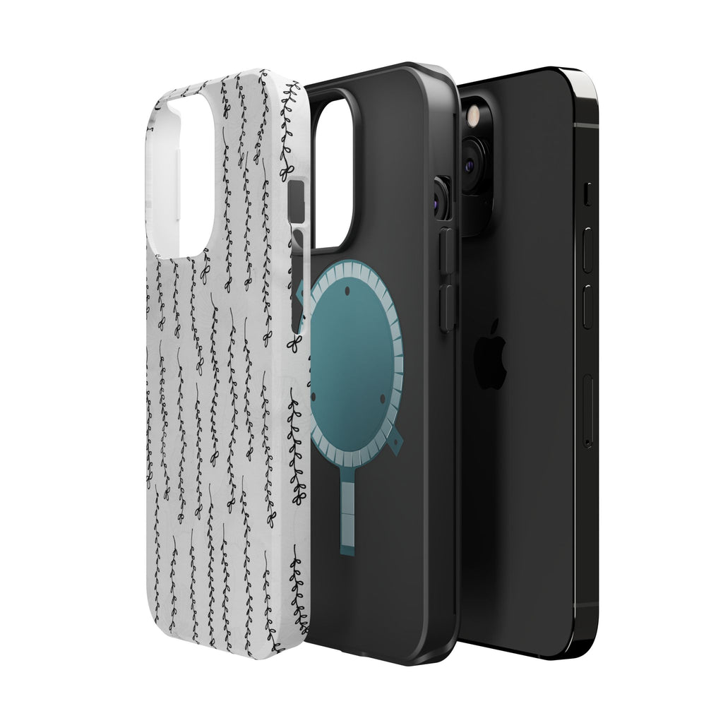 MagSafe Phone Case — Black Vine Minimalist Impact-Resistant Cover