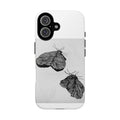 Phone Case — Minimal Black & White Moth Illustration