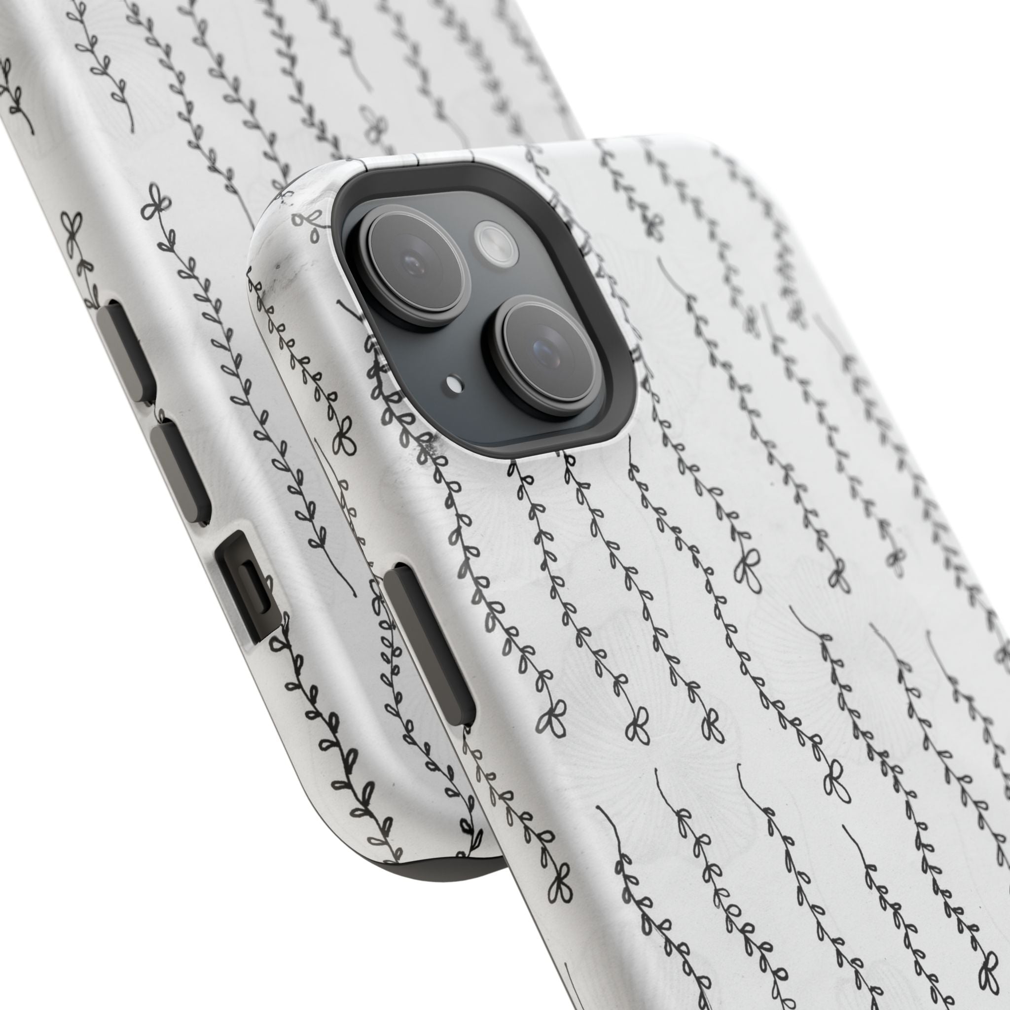 MagSafe Phone Case — Black Vine Minimalist Impact-Resistant Cover