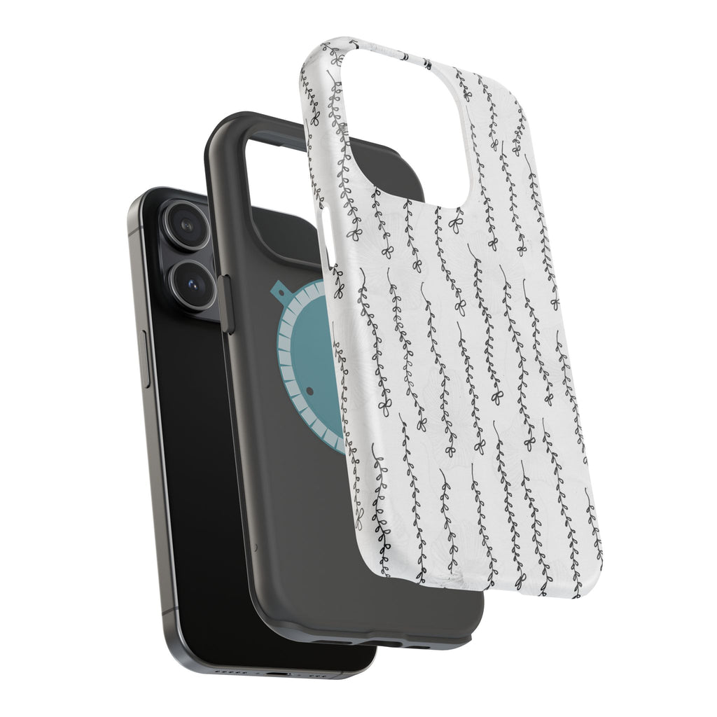 MagSafe Phone Case — Black Vine Minimalist Impact-Resistant Cover