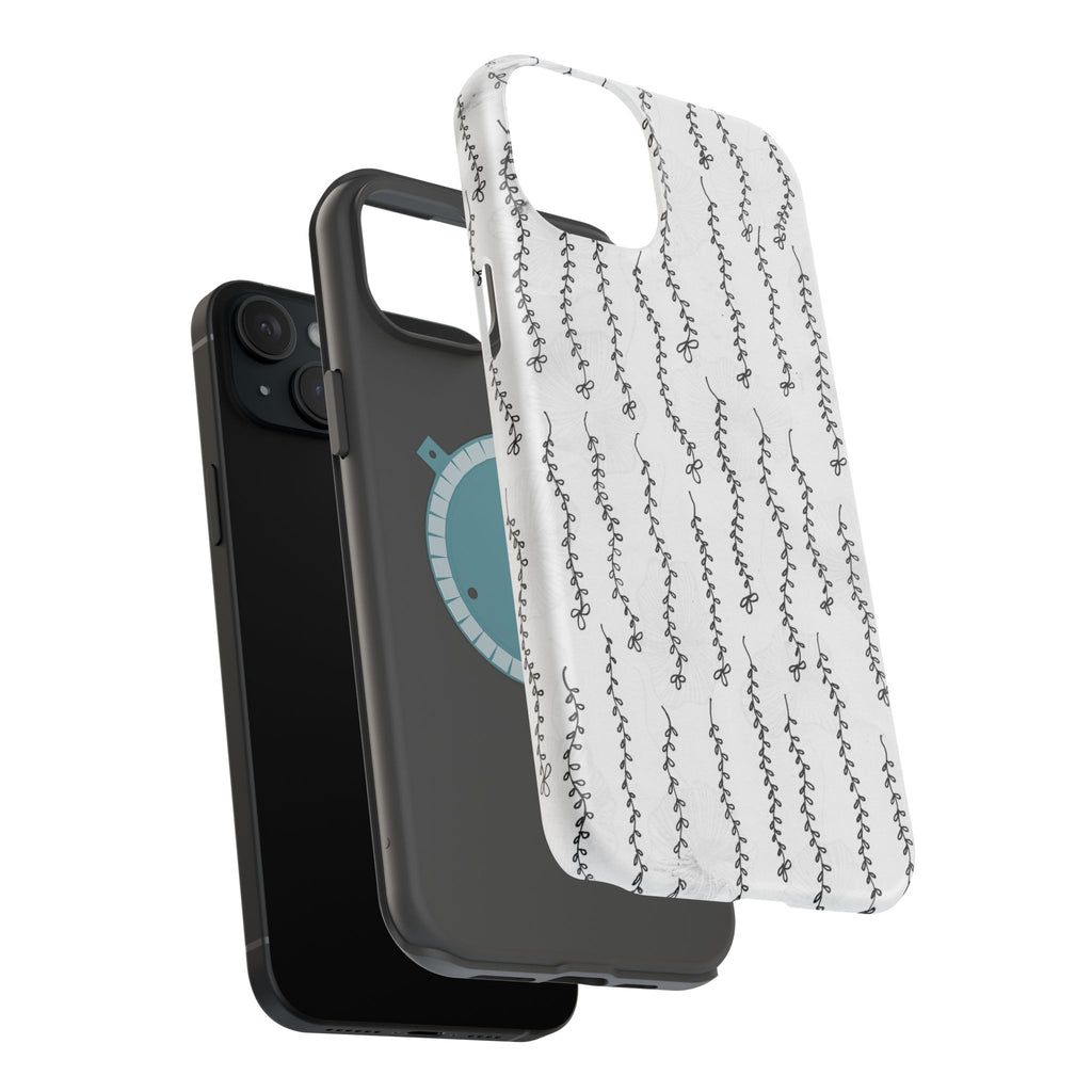MagSafe Phone Case — Black Vine Minimalist Impact-Resistant Cover