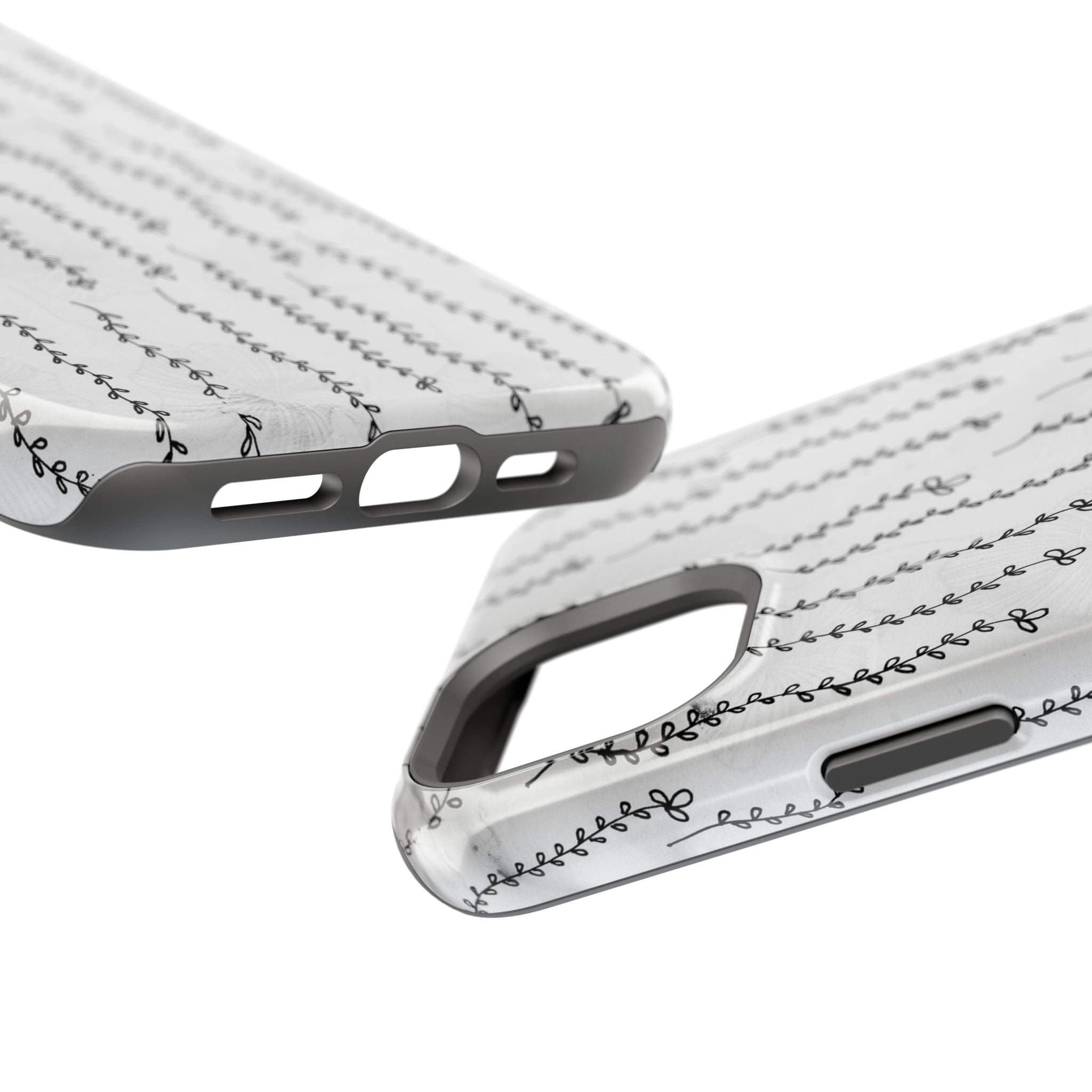 MagSafe Phone Case — Black Vine Minimalist Impact-Resistant Cover