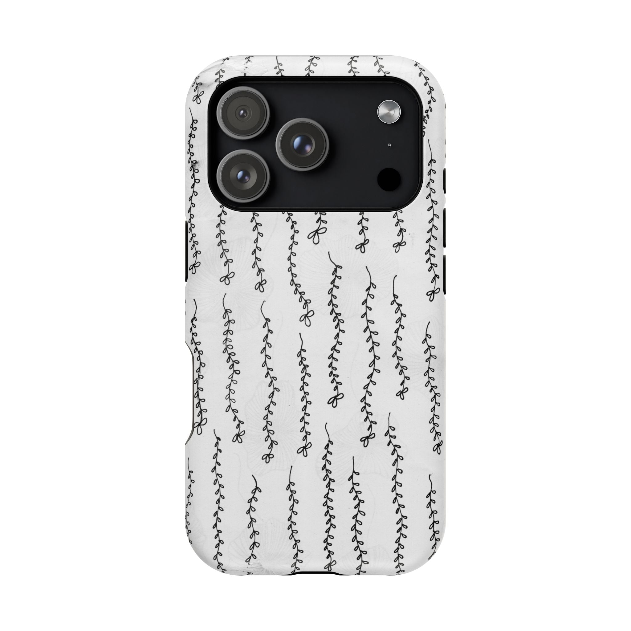 MagSafe Phone Case — Black Vine Minimalist Impact-Resistant Cover