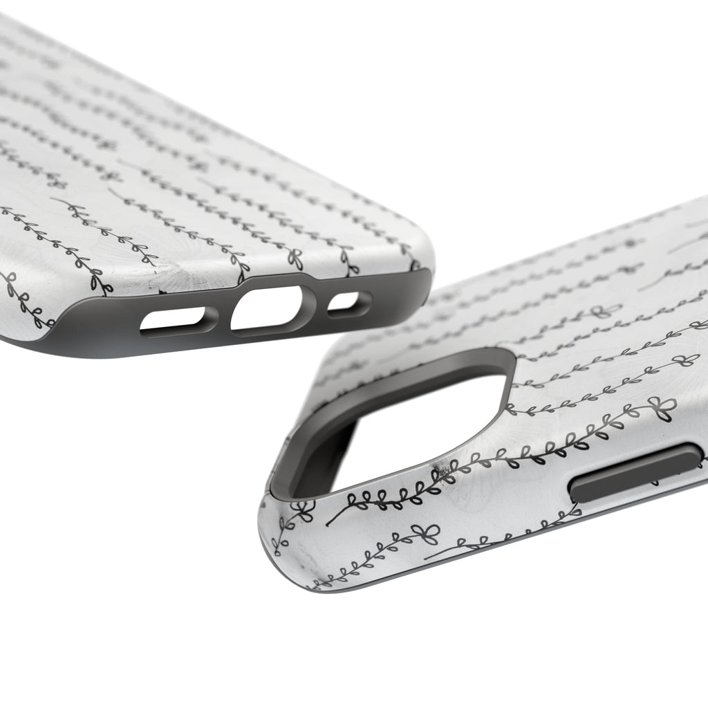 MagSafe Phone Case — Black Vine Minimalist Impact-Resistant Cover