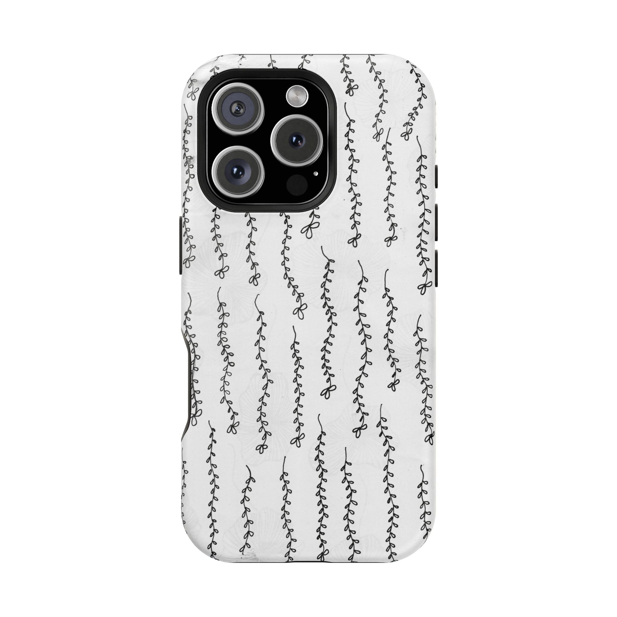 MagSafe Phone Case — Black Vine Minimalist Impact-Resistant Cover