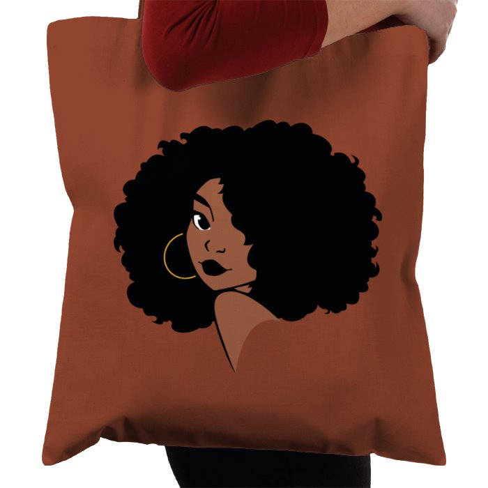 Afro Queen Orange Rust Tote Bag