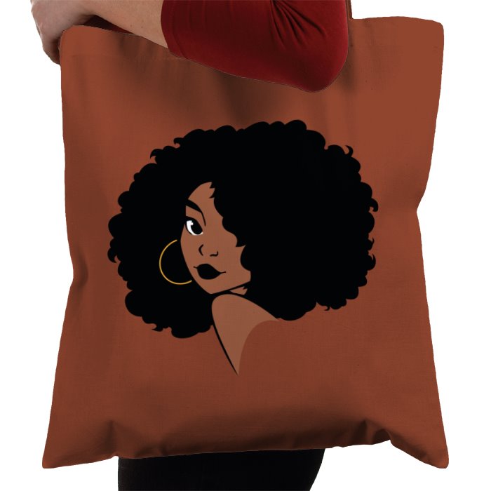 Afro Queen Orange Rust Tote Bag